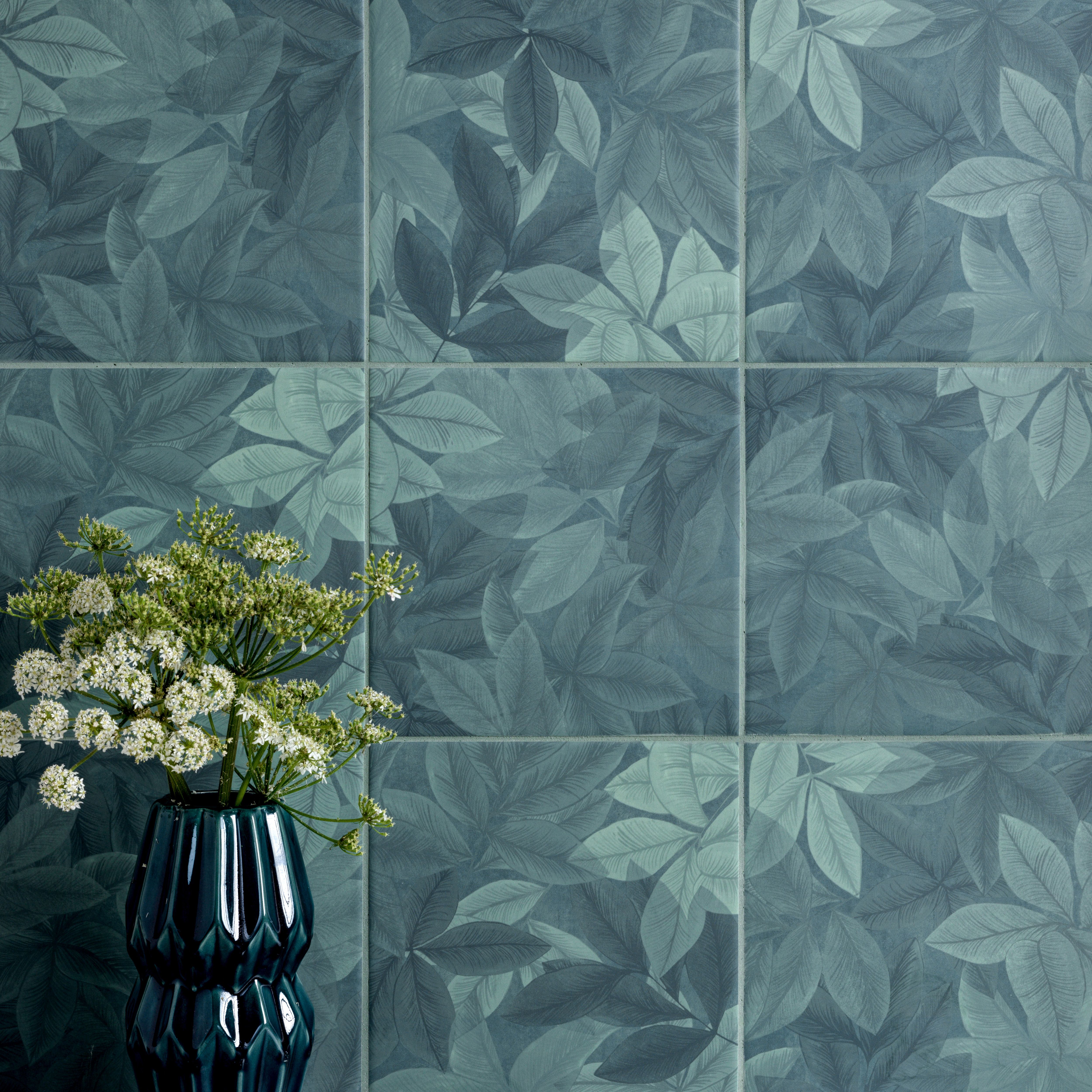 Ca’Pietra Arbour Green Matt Porcelain Indoor Floor & wall tile, Pack of 13, (L)223mm (W)223mm