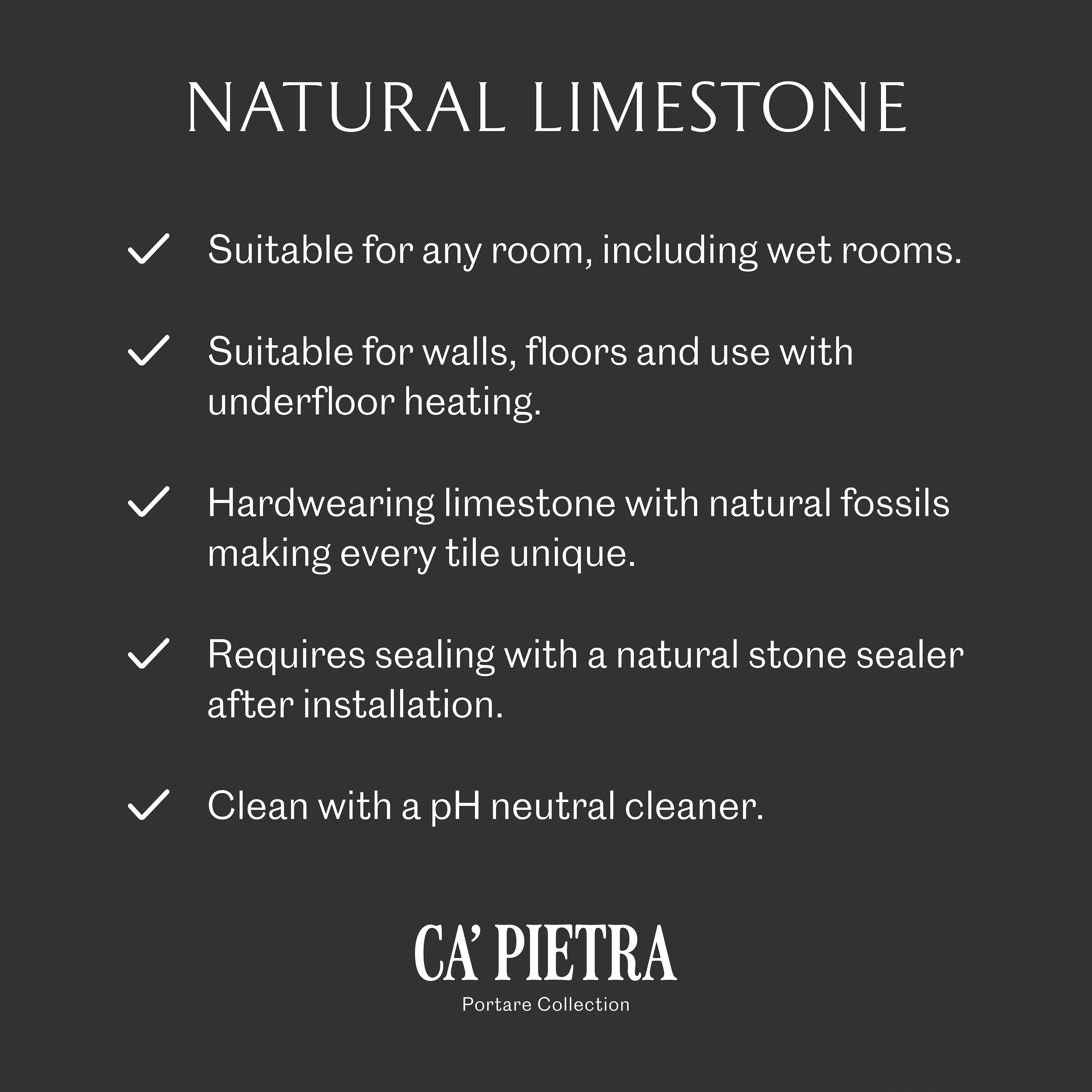 Ca’Pietra Bibury Satin Opus Limestone Indoor Wall & floor & wall tile, Pack of 6