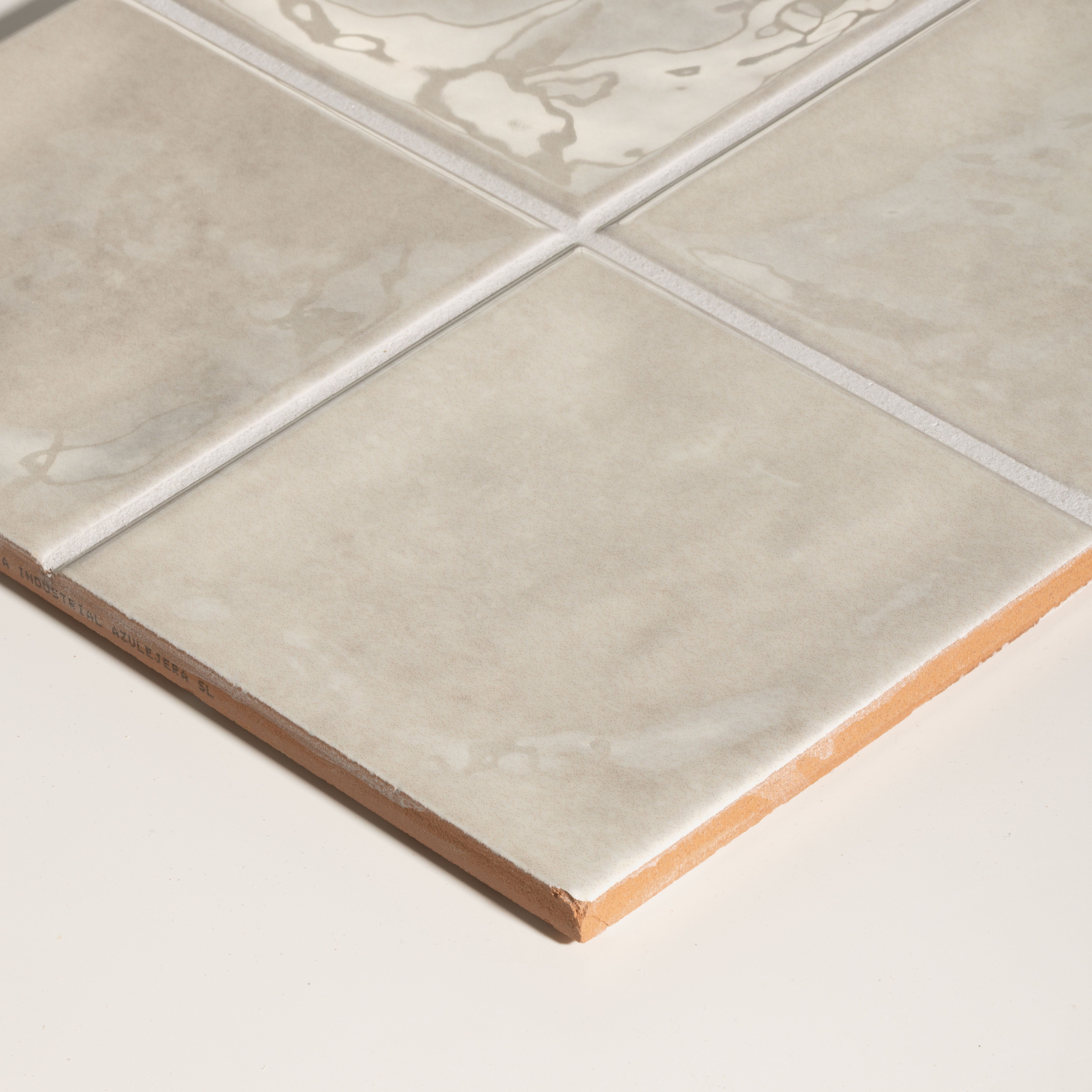 Ca’Pietra Casamar Flax Gloss Embossed Ceramic Indoor Wall tile, Pack of 25, (L)200mm (W)200mm