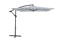Cabruna (W) 2.5m (H) 2.4m Light grey Overhanging parasol