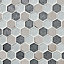 Cadro Multicolour Gloss Glass Mosaic tile sheet, (L)298mm (W)302mm