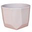 Cahto Pink Ceramic Hexagonal Plant pot (Dia)13cm