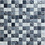 Calabria Grey & white Glass Mosaic tile, (L)300mm (W)300mm