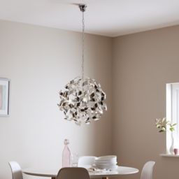 Caladane Chrome effect 4 Lamp Pendant ceiling light, (Dia)500mm