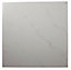 Calcuta White Matt Stone Ceramic Tile, Pack of 5, (L)500mm (W)500mm