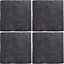 Calcutta Black Gloss Stone effect Ceramic Floor Tile Sample