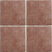 Calcutta Terracotta Matt Stone effect Ceramic Floor Tile Sample