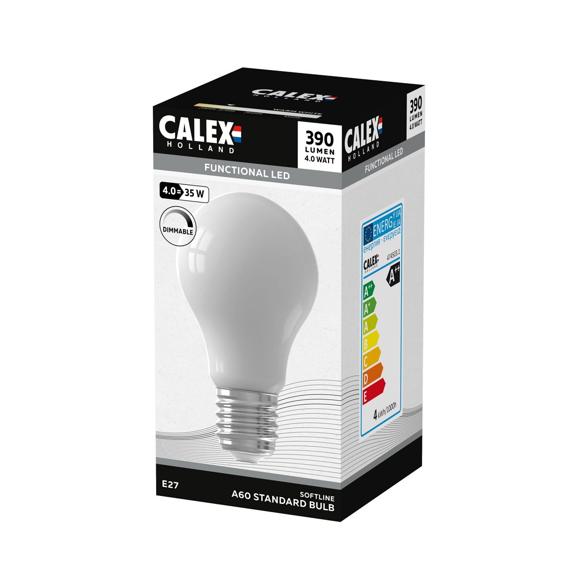 CALEX B22 7W 810lm A60 Warm white LED Dimmable Filament Light bulb