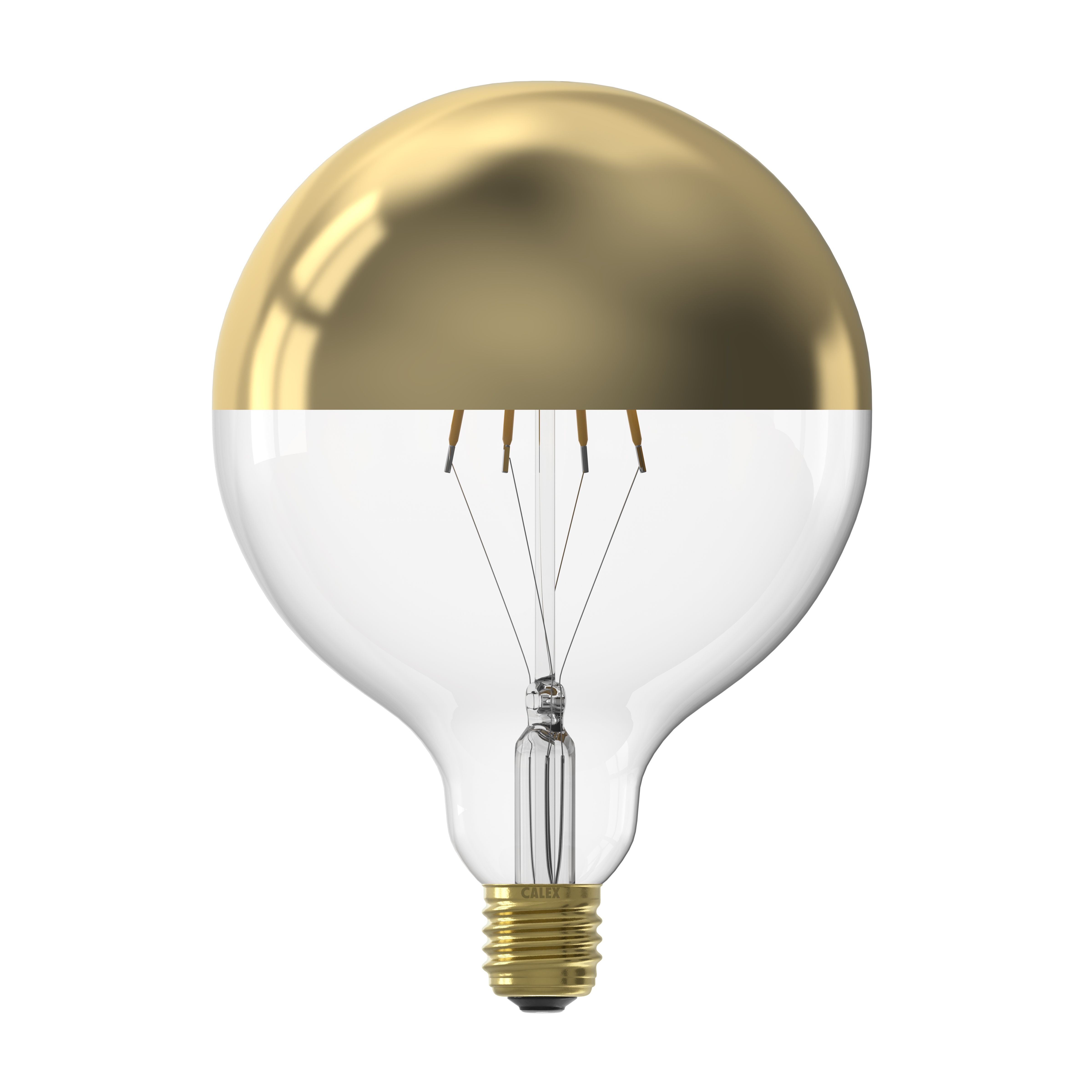 Calex Dipped Gold Effect E27 4w 200lm Globe Extra Warm White Led Dimmable Filament Light Bulb