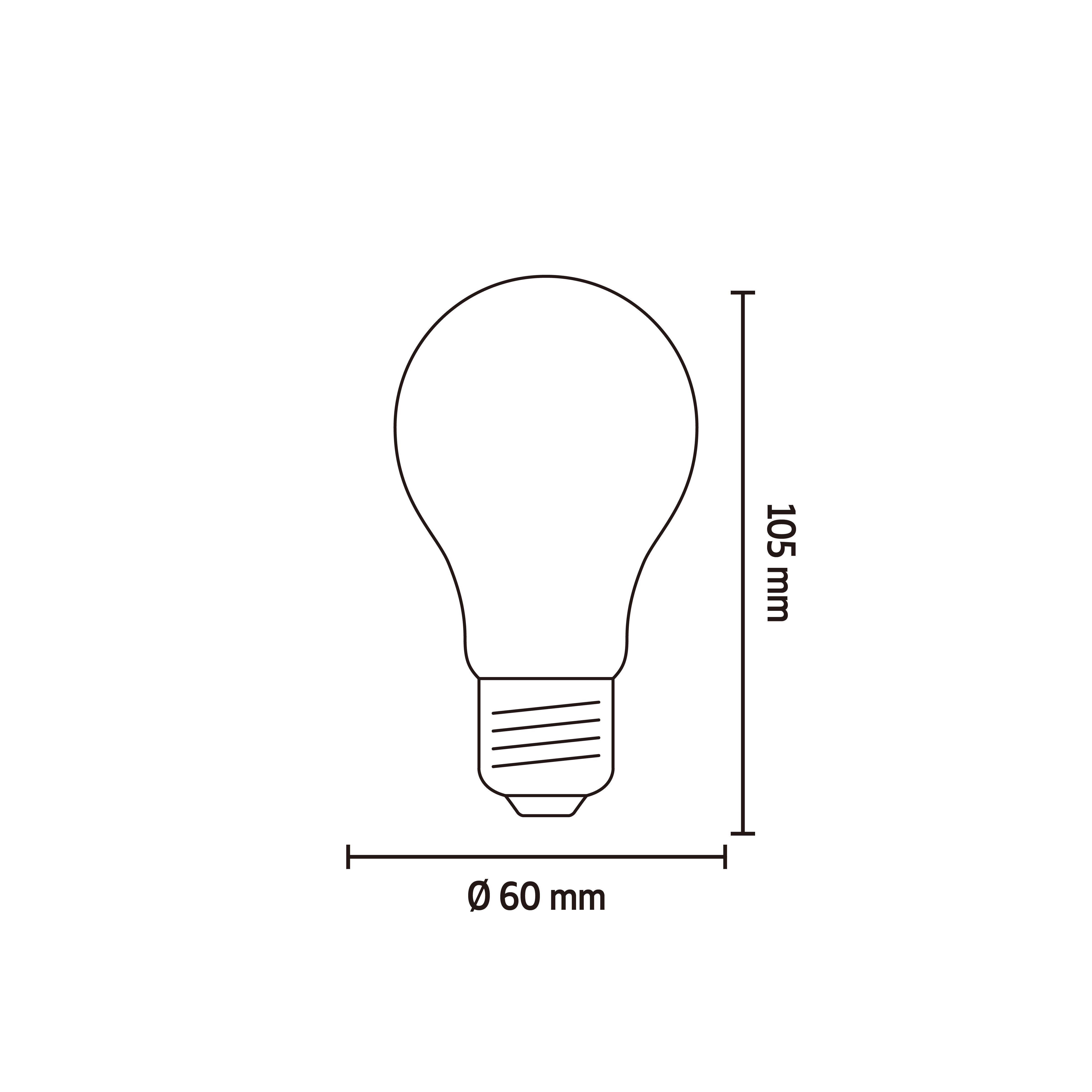 CALEX E27 4W 180lm Black & clear A60 Extra warm white LED Dimmable Filament Light bulb
