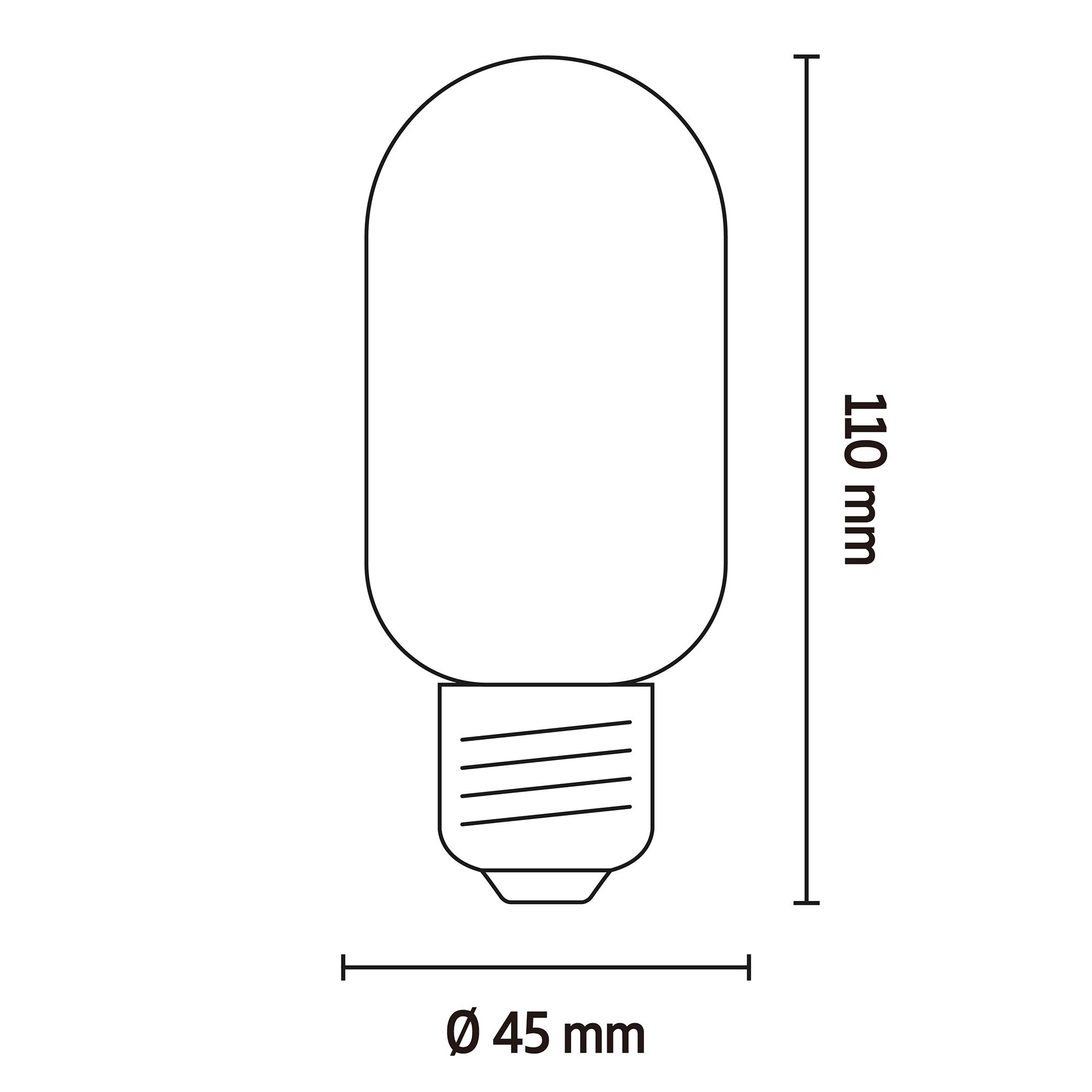 CALEX Gold Flex E27 4W 200lm 360° Amber Tube Extra warm white LED Dimmable Filament Light bulb