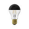 CALEX Mirror top Dipped metallic black E27 4W 180lm Black & clear A60 Extra warm white LED Dimmable Filament Light bulb
