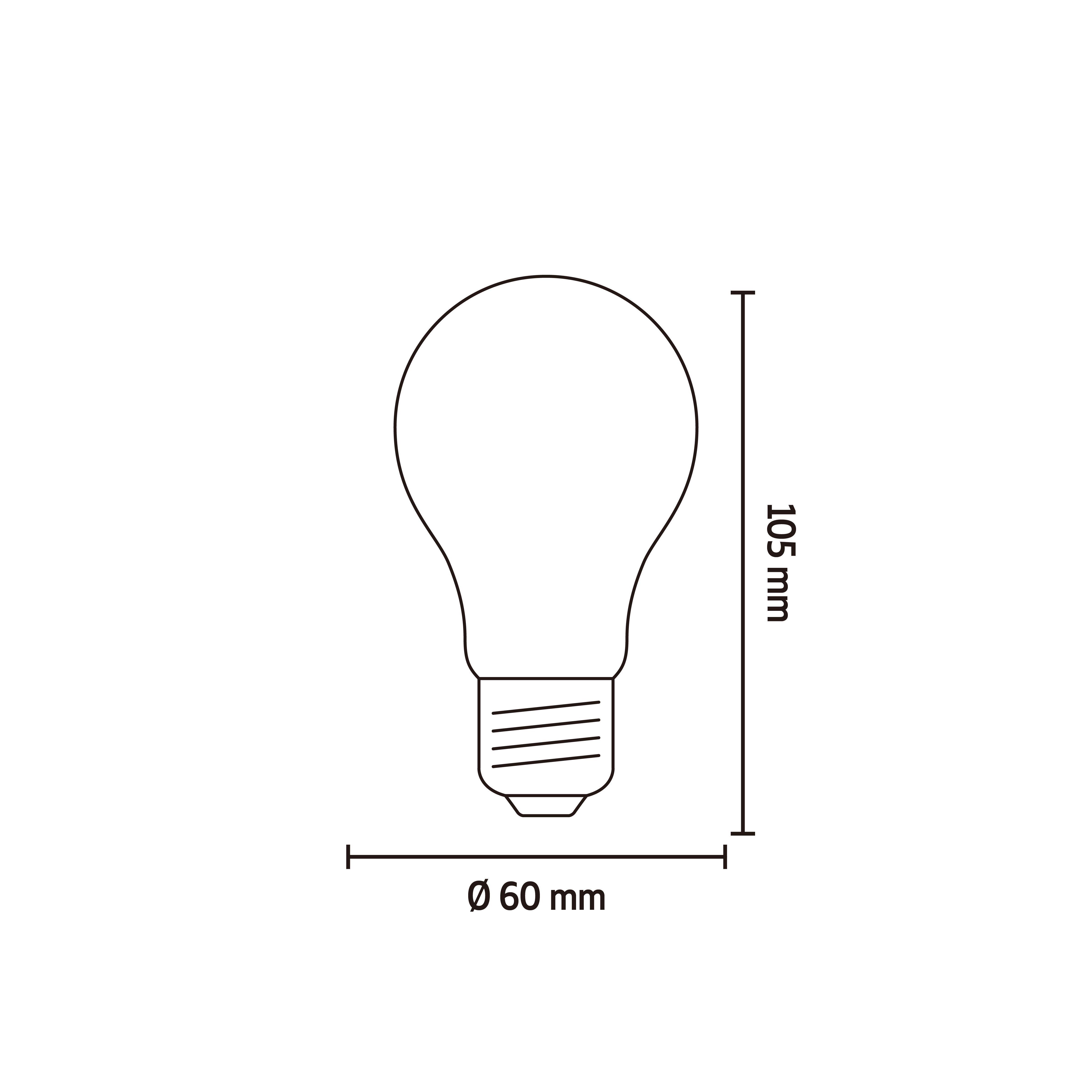 CALEX Mirror top E27 4W 180lm 360° Black & clear A60 Extra warm white LED Dimmable Filament Light bulb