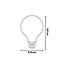 CALEX softline E27 8W 900lm White Globe Warm white LED Dimmable Filament Light bulb