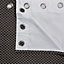Camasha Black Honeycomb Lined Eyelet Curtains (W)117cm (L)137cm, Pair