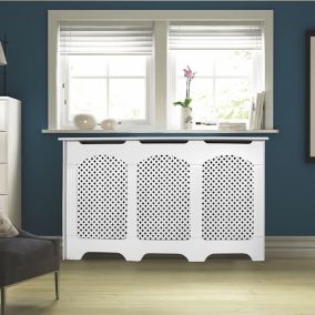 Cambridge Large White Traditional Radiator cover 900mm(H) 1710mm(W) 200mm(D)
