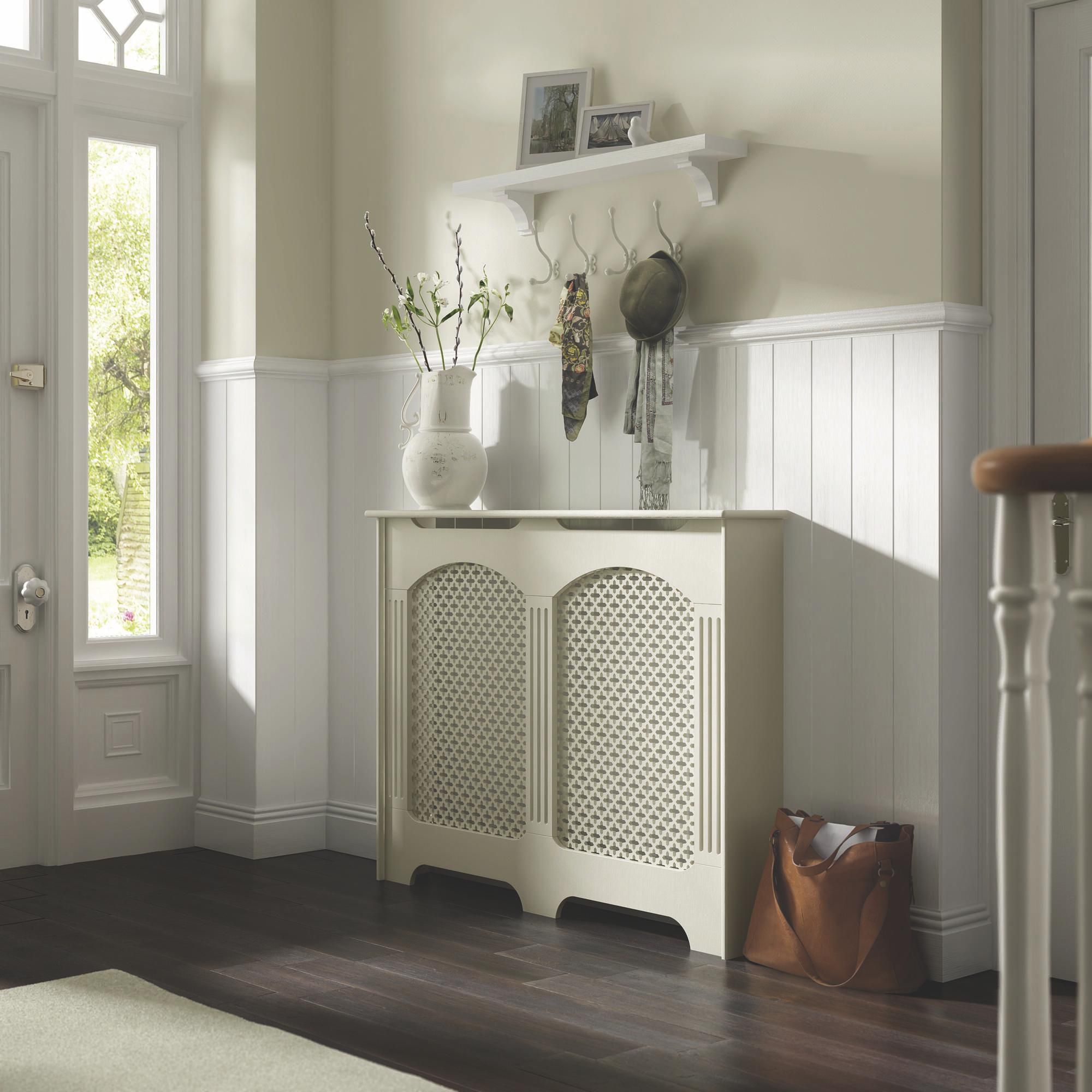 Cambridge Medium White Radiator cover | DIY at B&Q