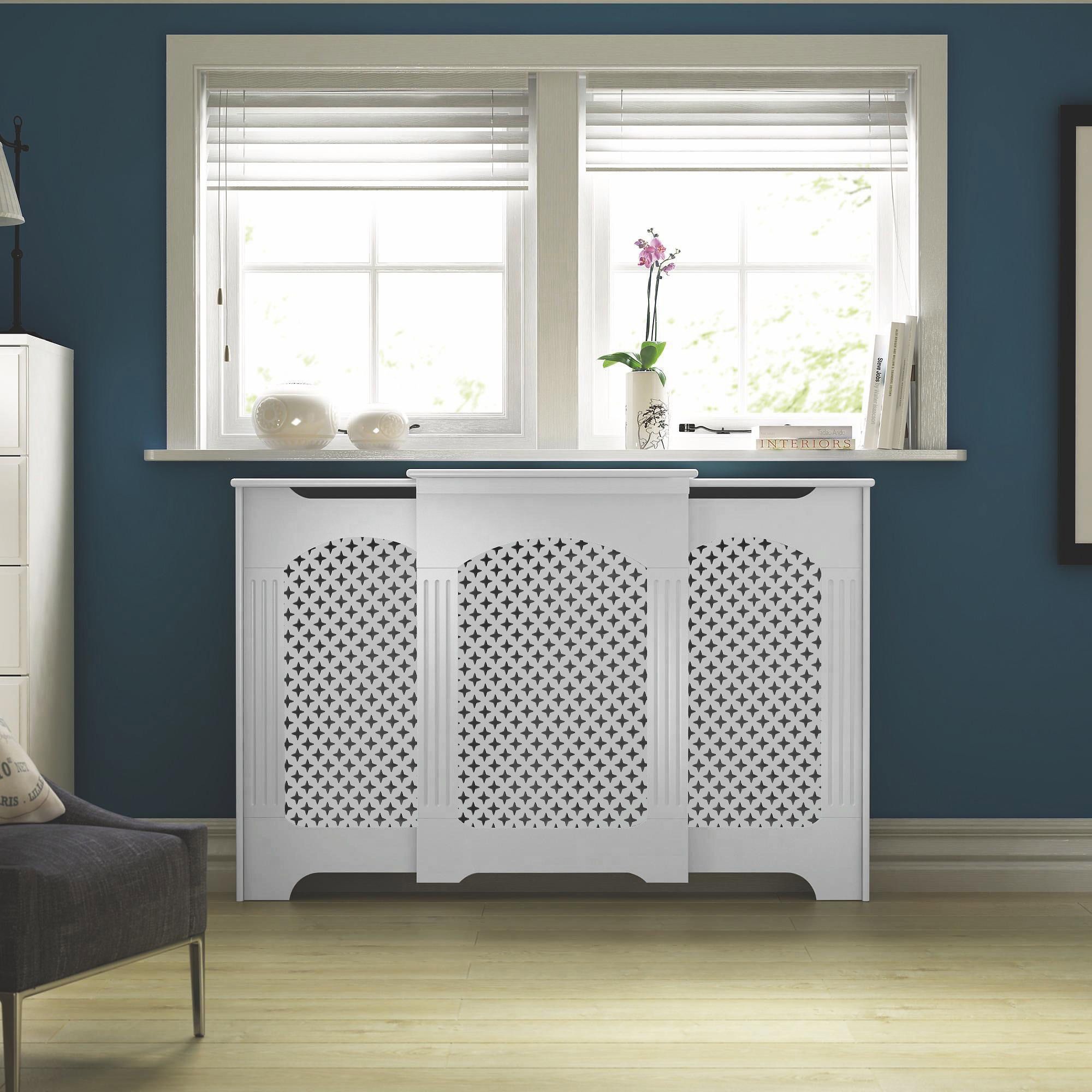 Cambridge Small - medium White Traditional Radiator cover 936mm(H) 1420mm(W) 220mm(D)