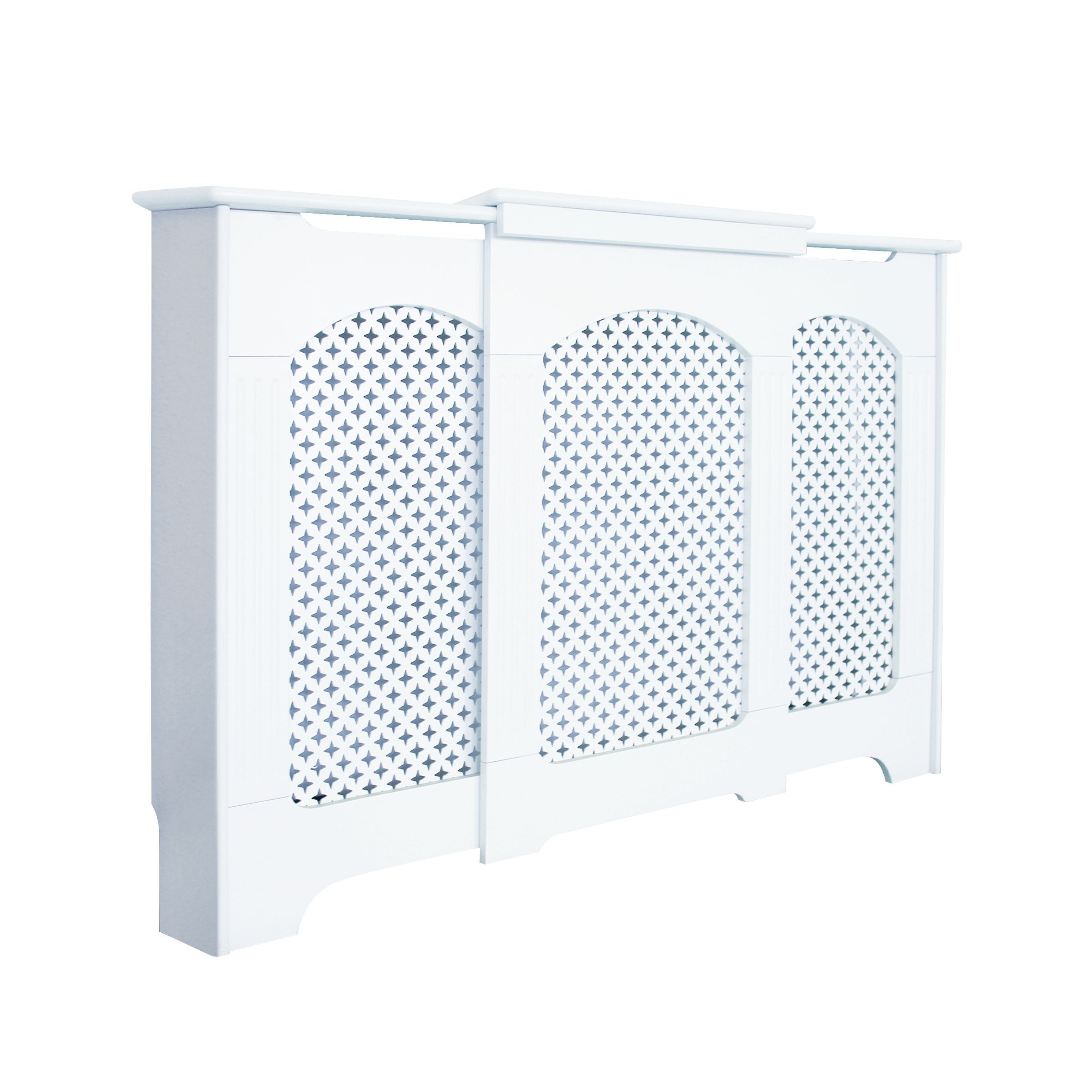 Cambridge Small - medium White Traditional Radiator cover 936mm(H) 1420mm(W) 220mm(D)