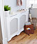 Cambridge Small White Traditional Radiator cover 800mm(H) 1017mm(W) 180mm(D)