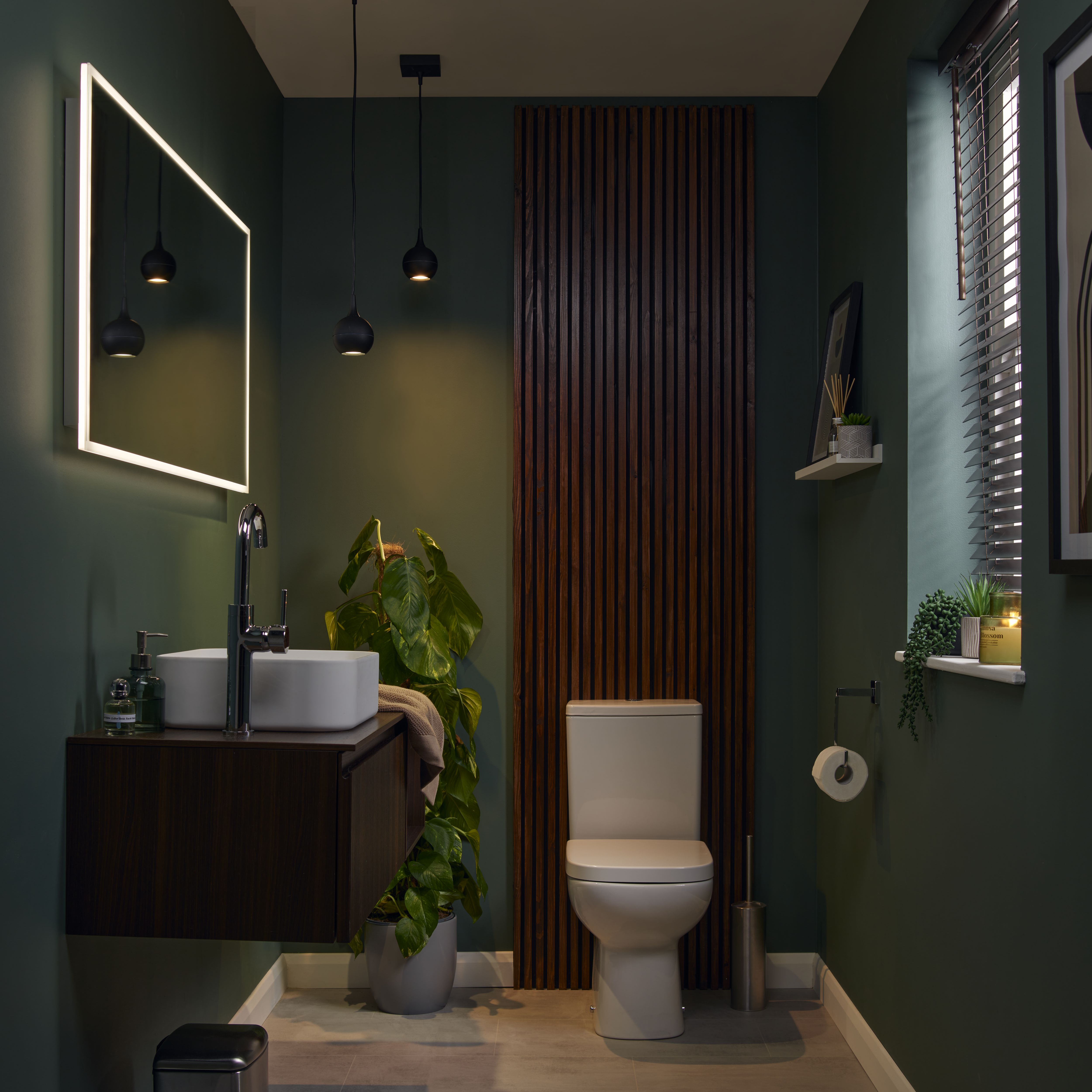 Cana Dark brown Basswood Venetian Blind (W)60cm (L)180cm - 11