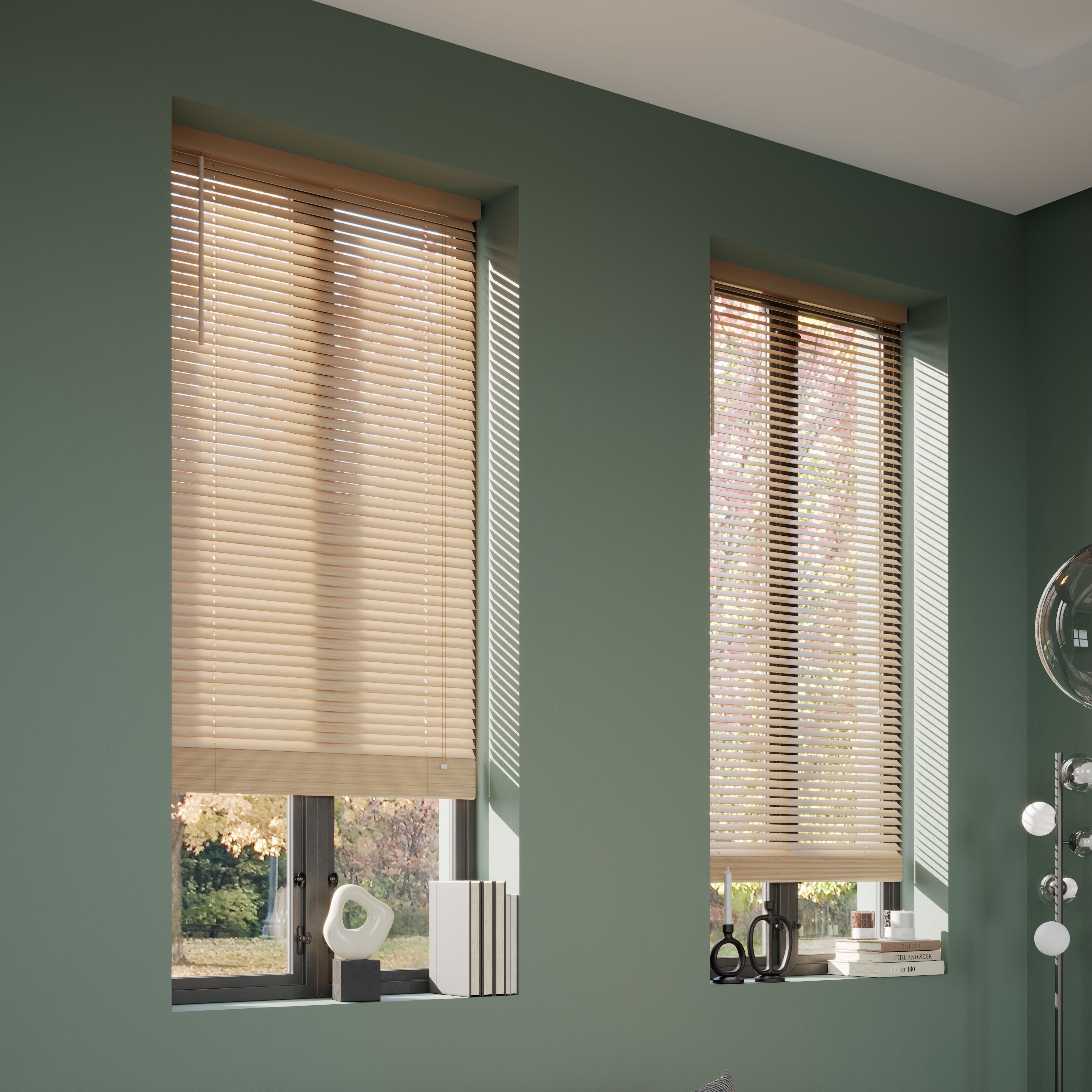 Cana Natural Oak effect Wood Venetian Blind (W)120cm (L)180cm - 3