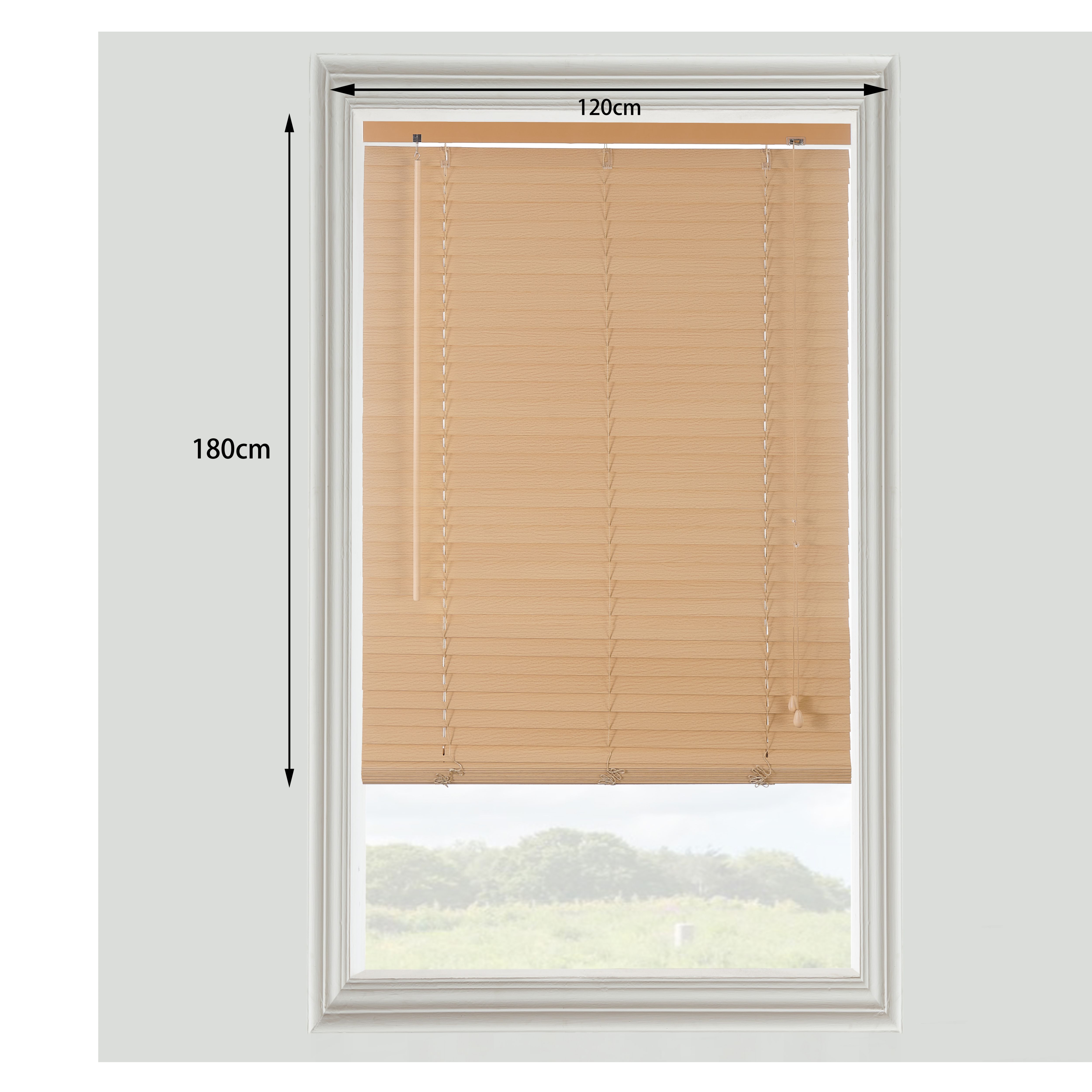 Cana Natural Oak effect Wood Venetian Blind (W)120cm (L)180cm - 11