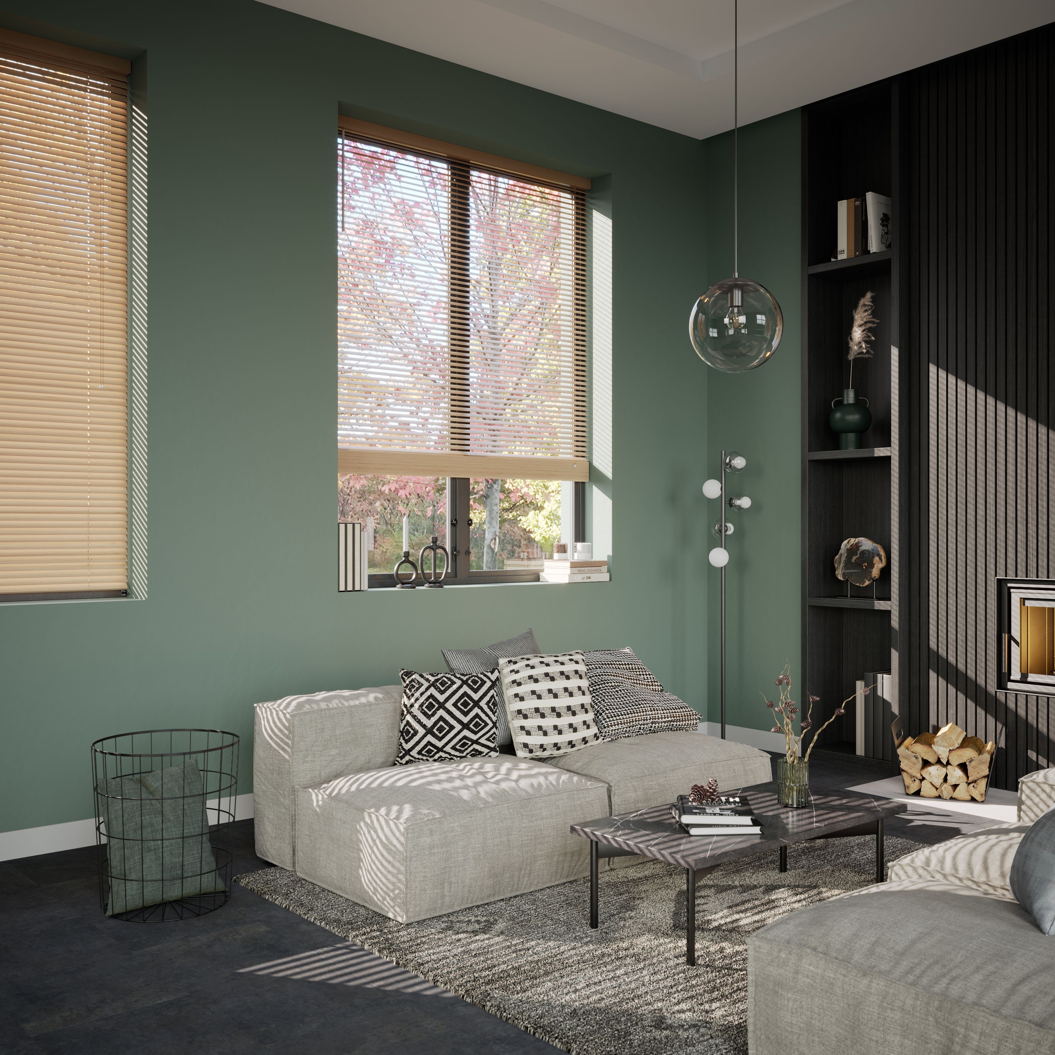 Cana Natural Oak effect Wood Venetian Blind (W)160cm (L)180cm - 10