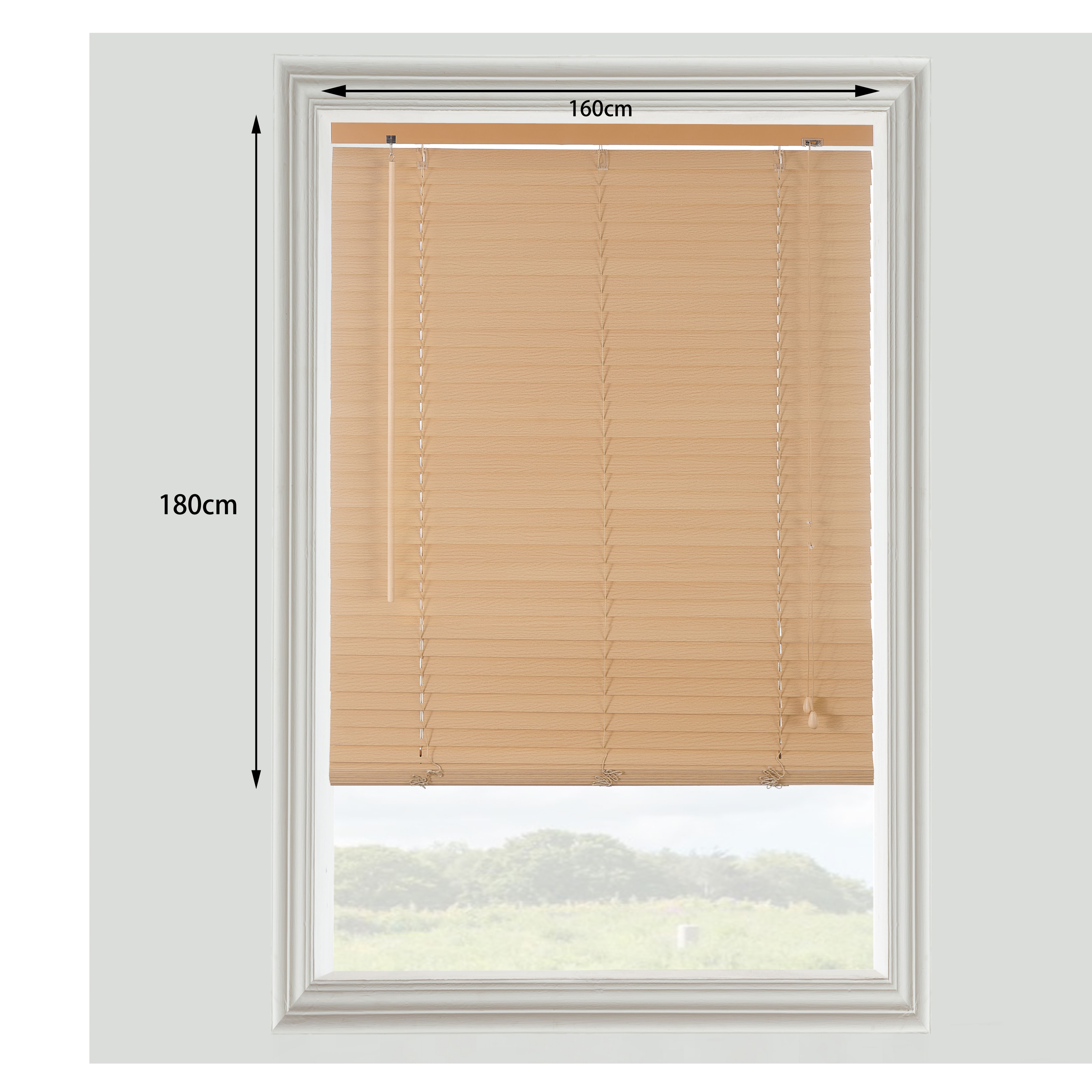 Cana Natural Oak effect Wood Venetian Blind (W)160cm (L)180cm - 9