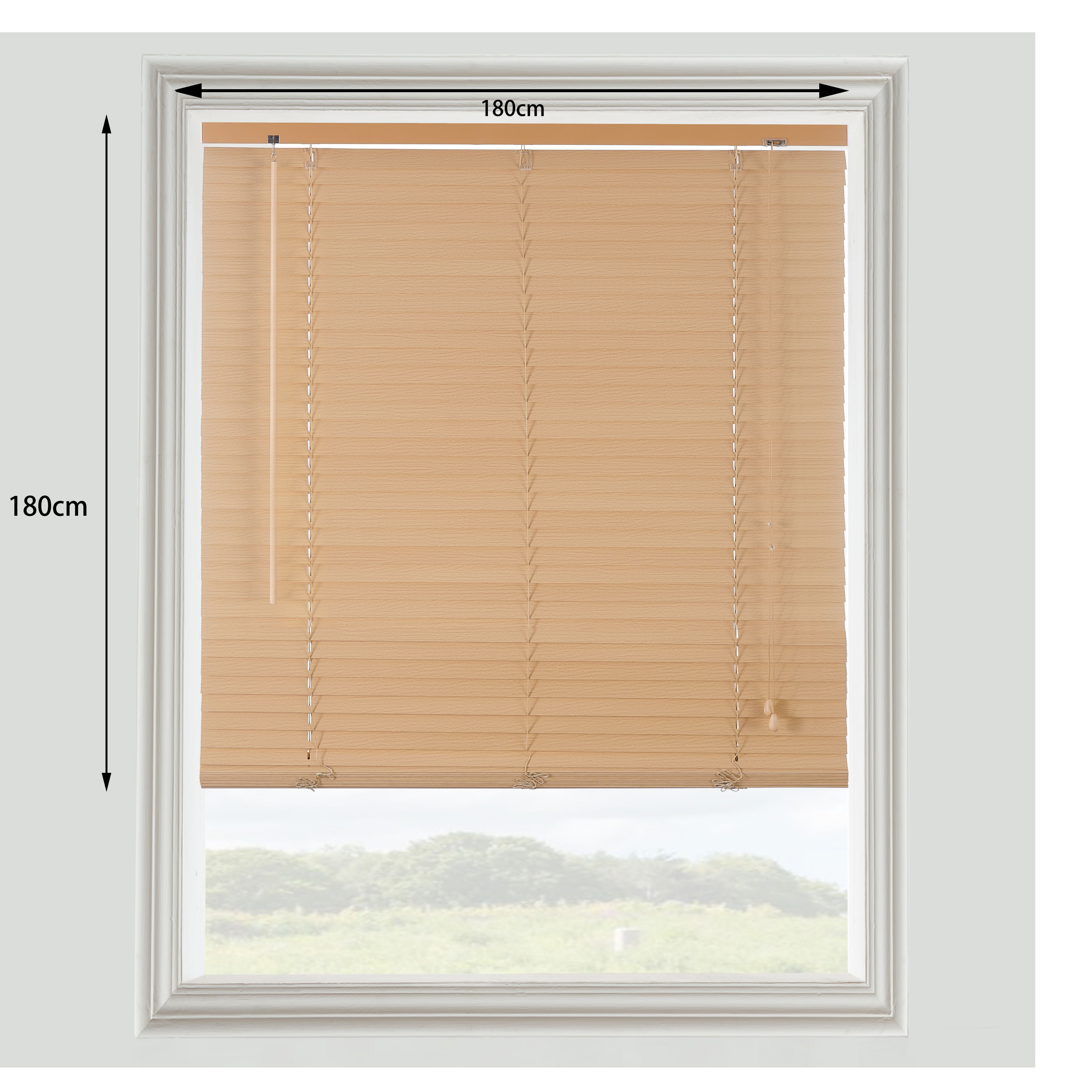 Cana Light brown Oak effect Basswood Venetian Blind (W)180cm (L)180cm - 8