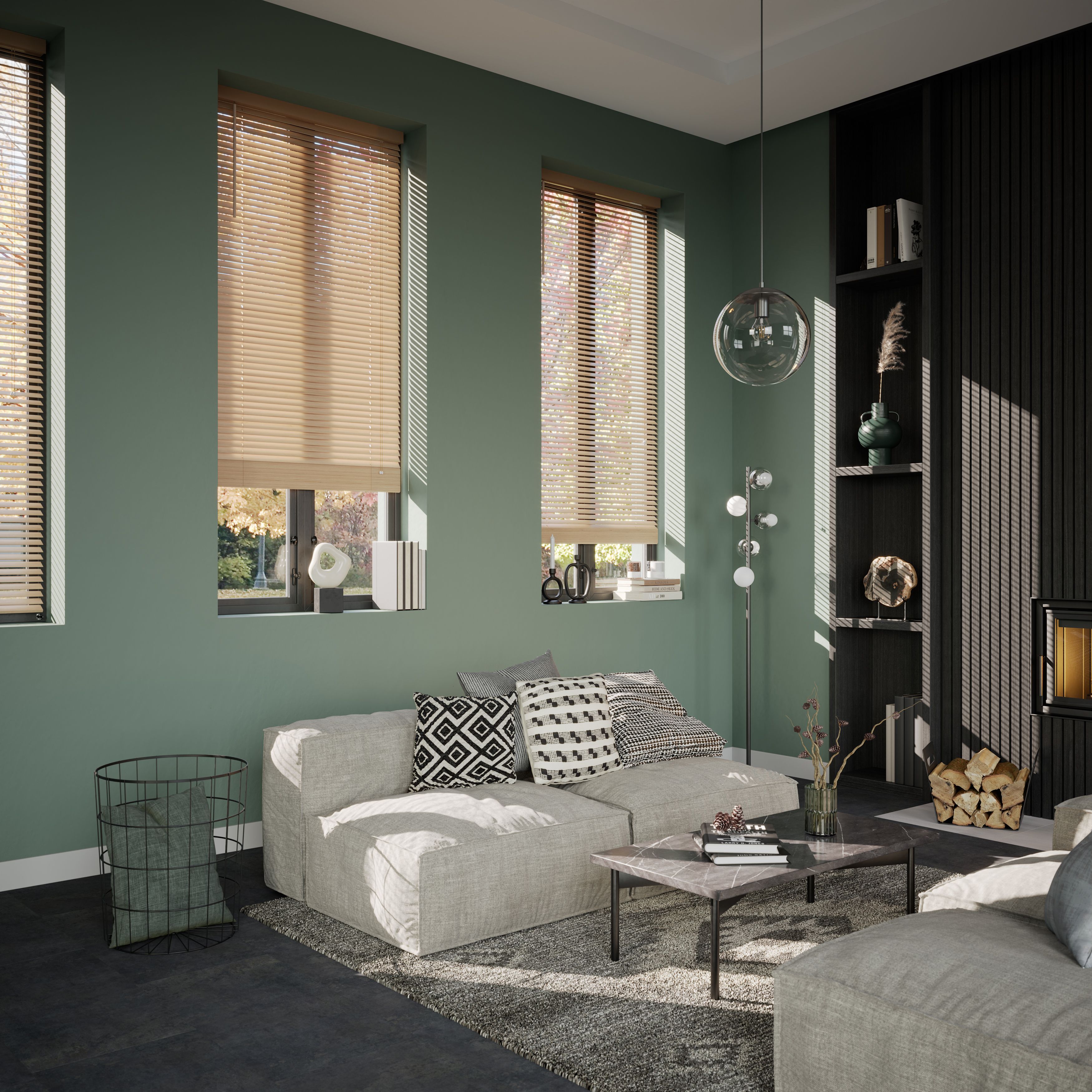Cana Natural Oak effect Wood Venetian Blind (W)90cm (L)180cm - 9