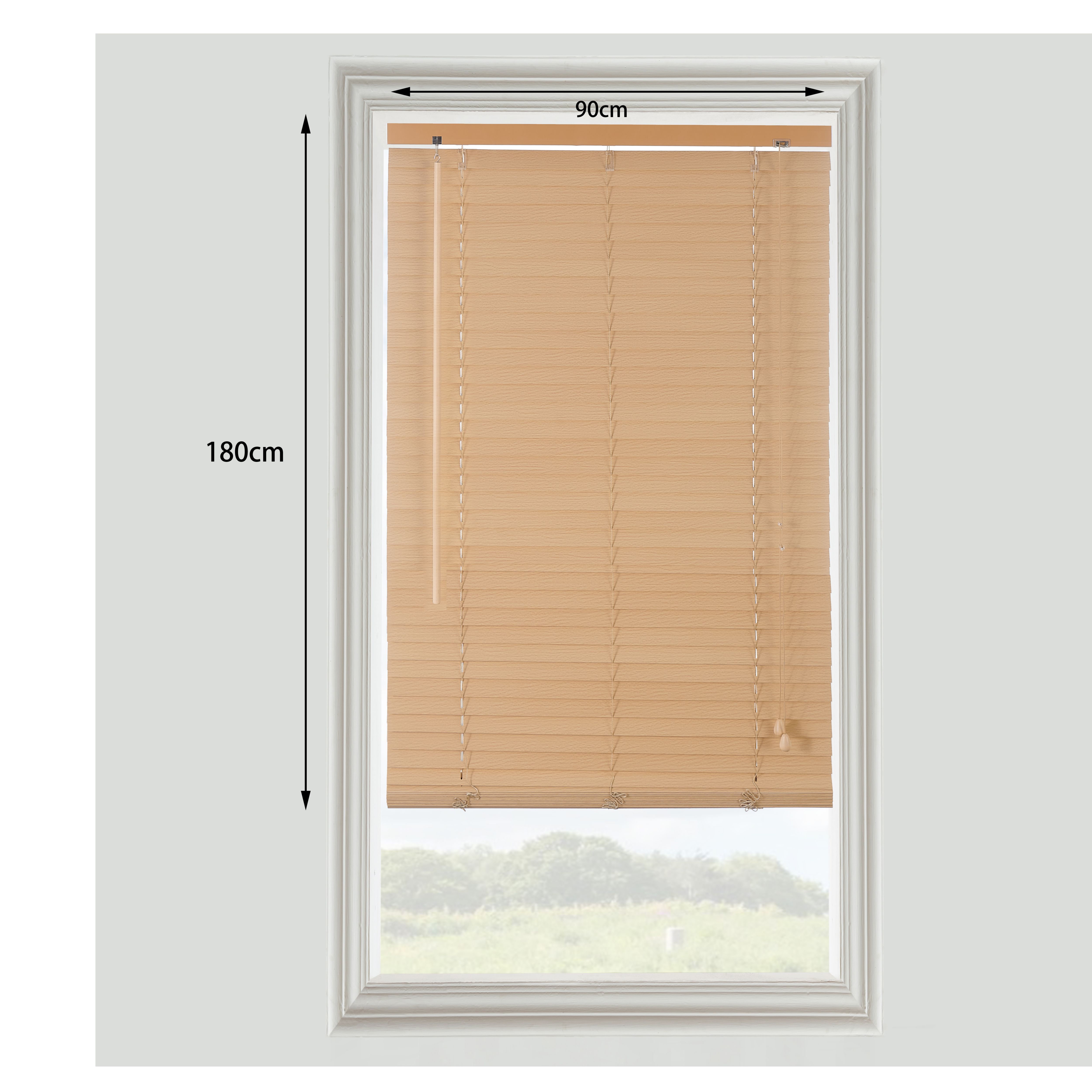 Cana Natural Oak effect Wood Venetian Blind (W)90cm (L)180cm - 10
