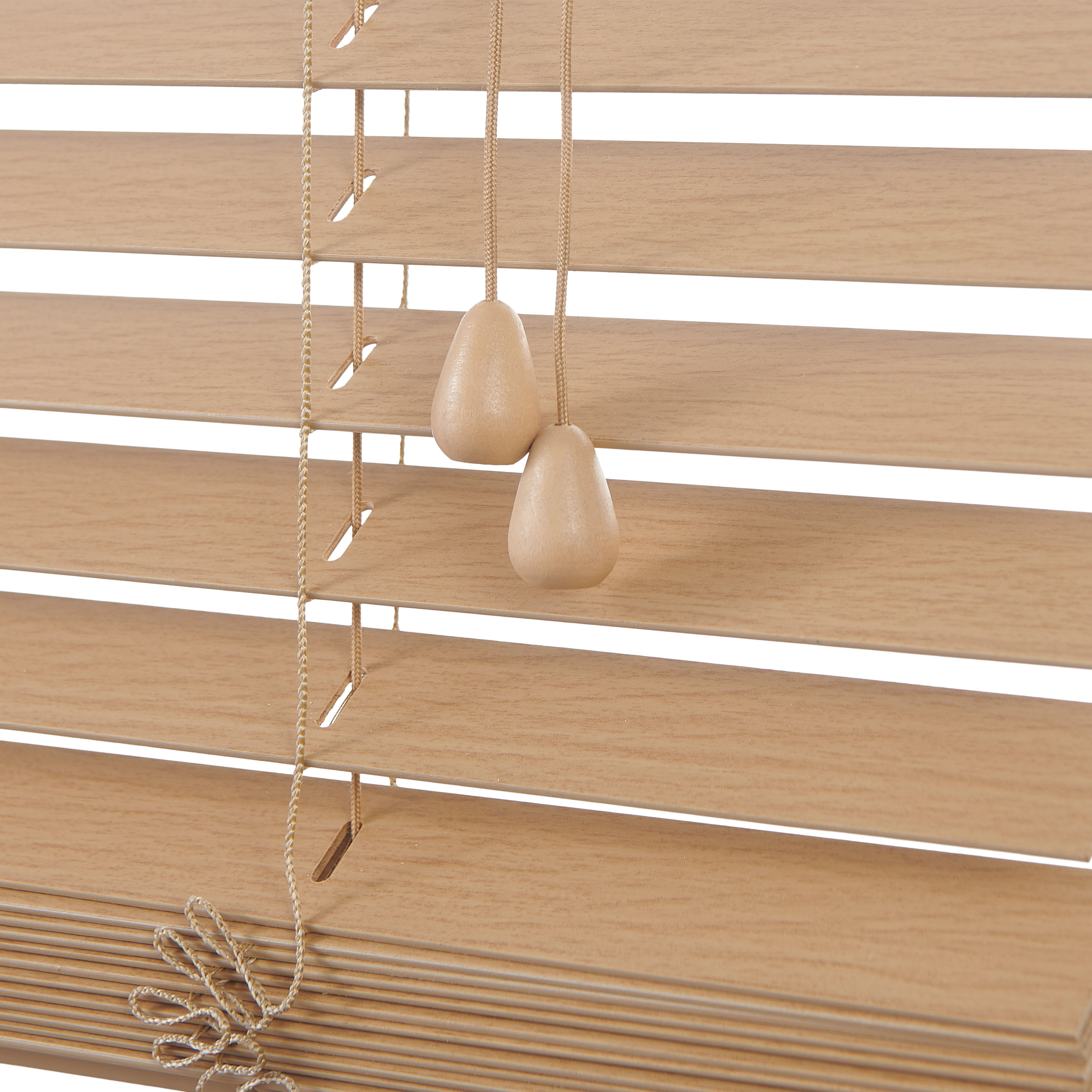 Cana Natural Oak effect Wood Venetian Blind (W)90cm (L)180cm