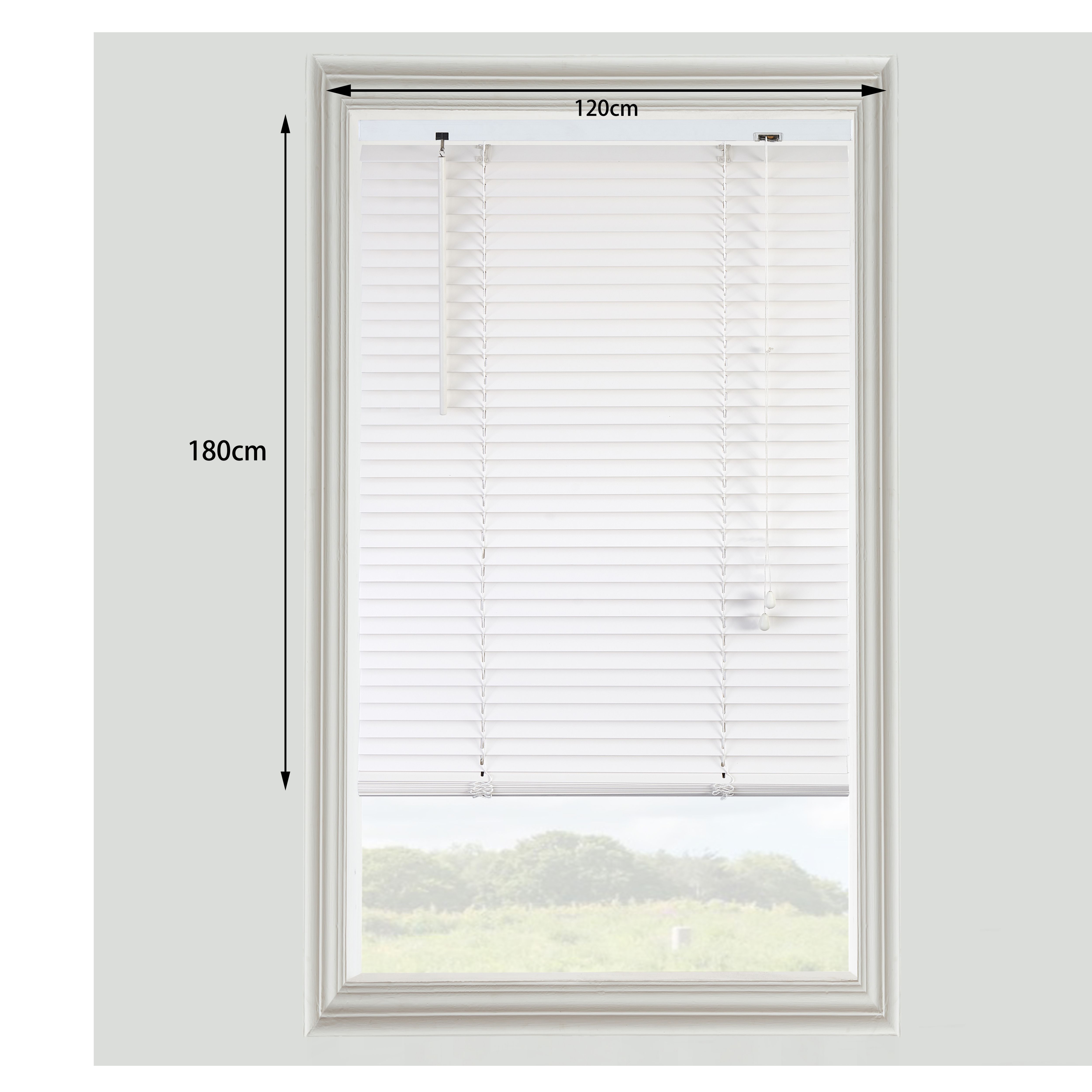 Cana White Basswood Venetian Blind (W)120cm (L)180cm - 10