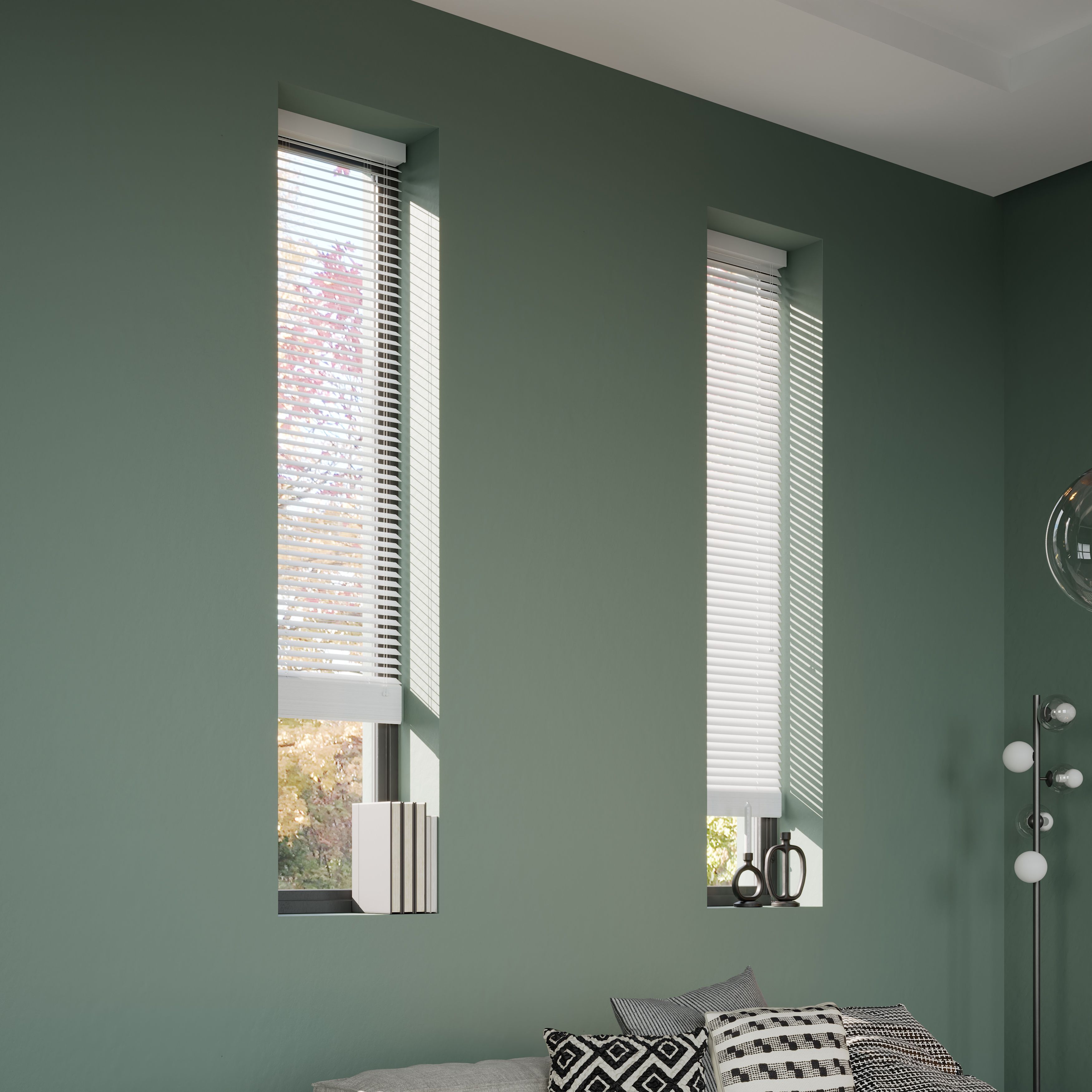 Cana White Basswood Venetian Blind (W)60cm (L)180cm