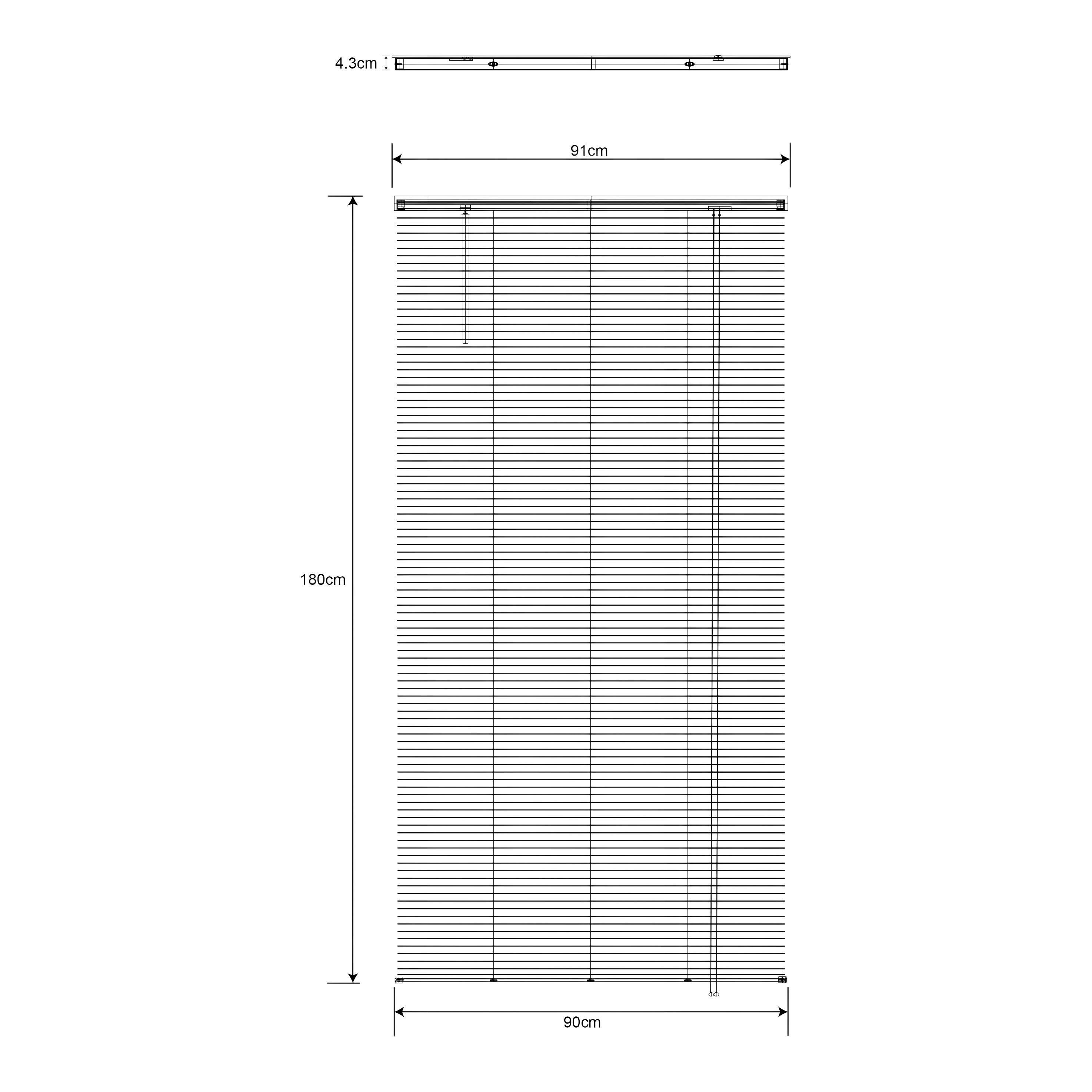 Cana White Wood Venetian Blind (W)90cm (L)180cm