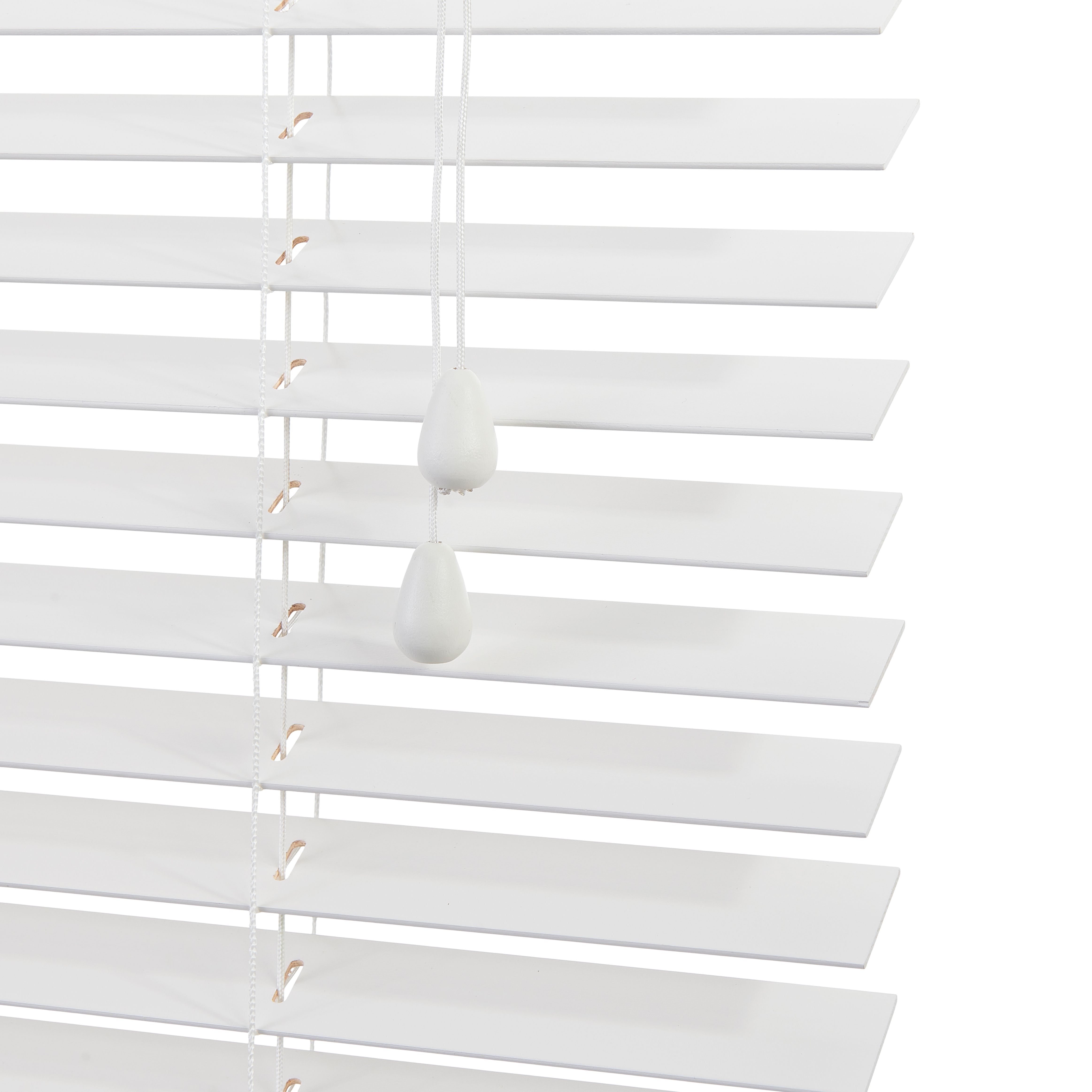 Cana White Wood Venetian Blind (W)90cm (L)180cm