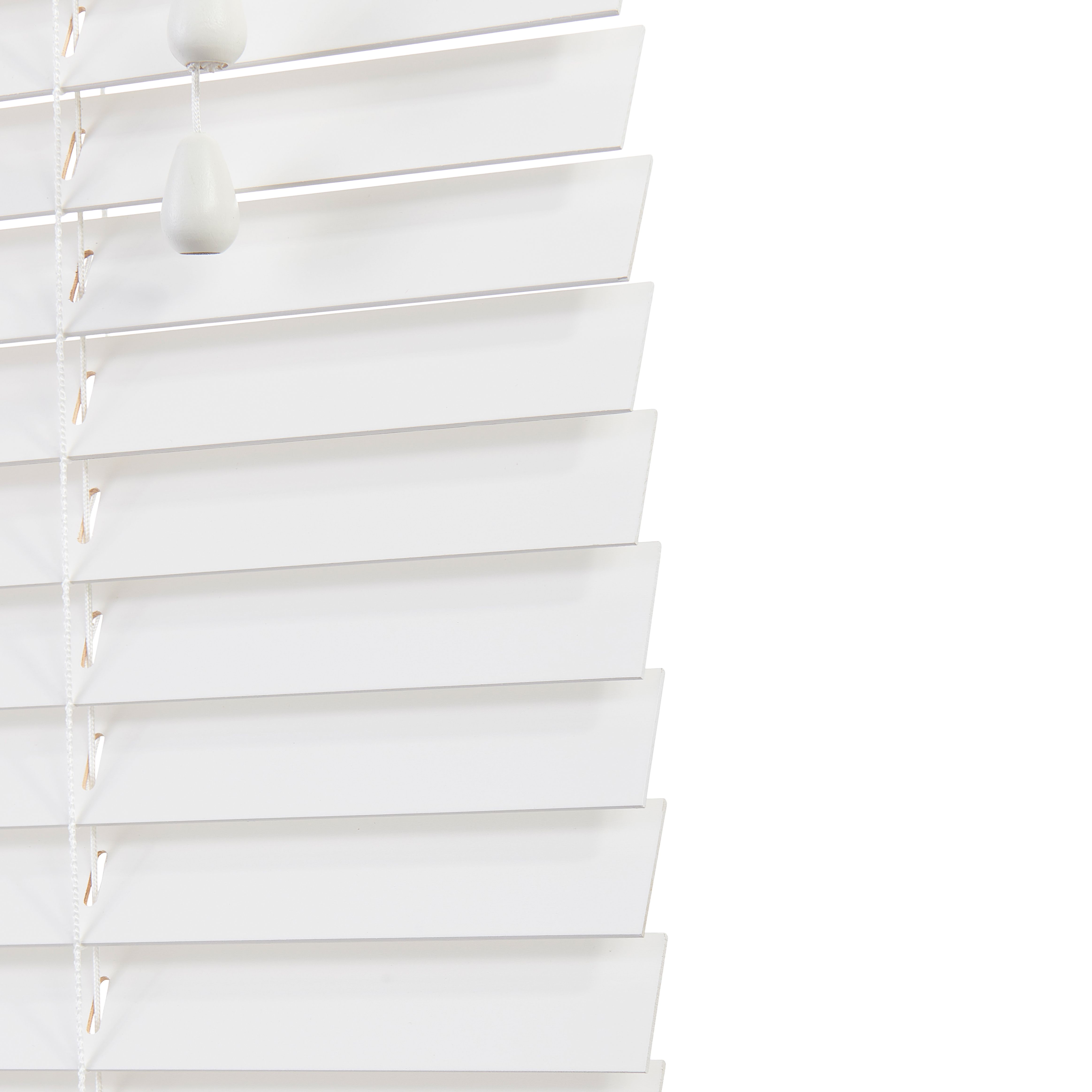 Cana White Wood Venetian Blind (W)90cm (L)180cm