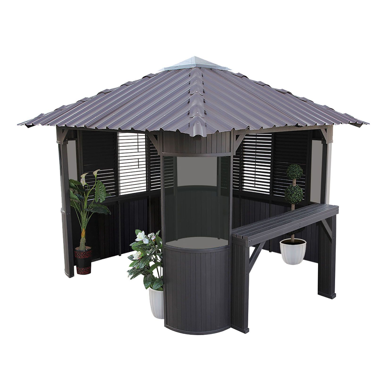 Canadian Spa Company Frazer Square Gazebo, (W)3.37m (D)3.37m - Assembly required