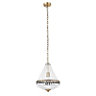 Candice Crystal bead Antique brass effect LED Pendant ceiling light, (Dia)330mm