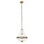 Candice Crystal bead Antique brass effect LED Pendant ceiling light, (Dia)330mm