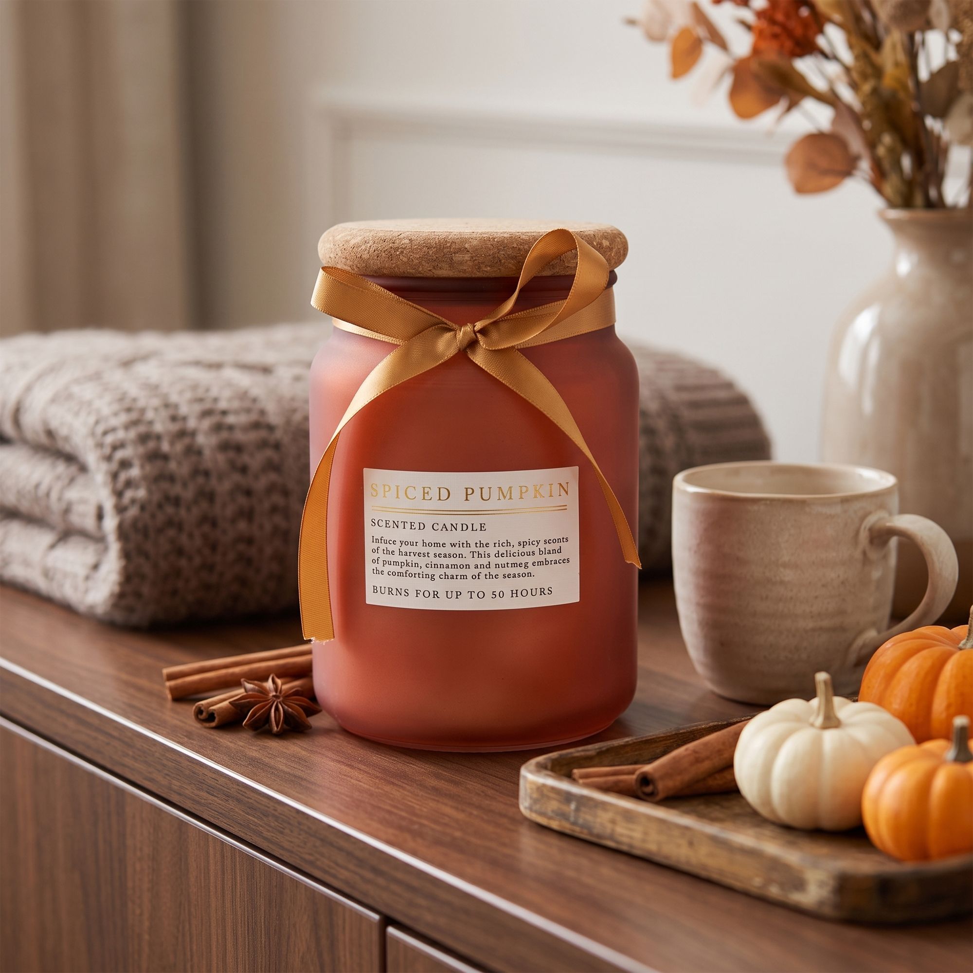 Candlelight Amber Boston Pumpkin Pie Scent Medium Scented candle