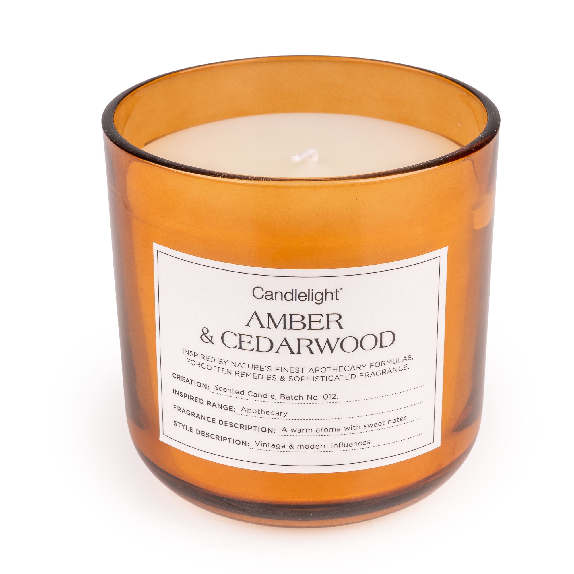 Candlelight Amber Cork Lid Amber & Cedarwood Small Jar candle