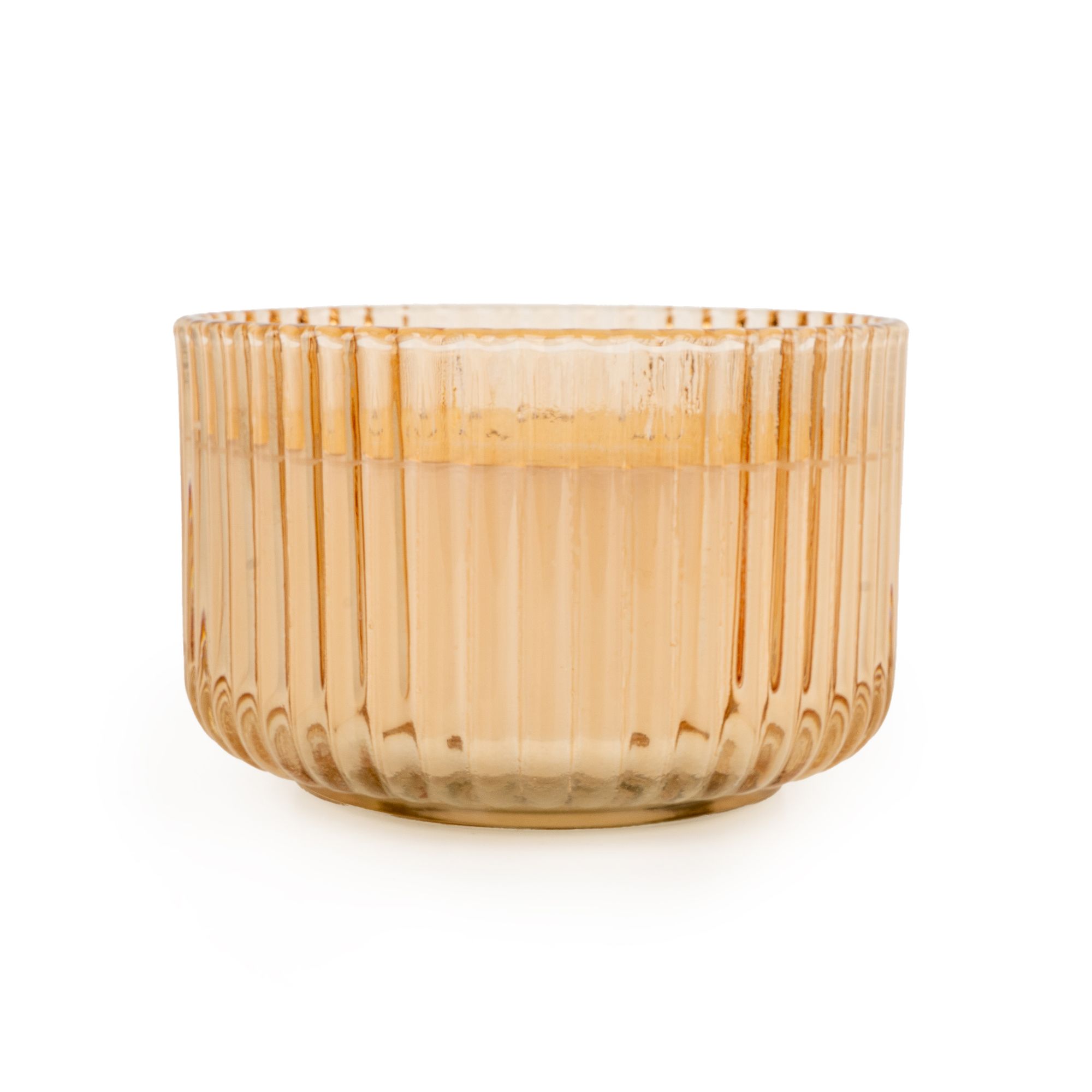 Candlelight Apricot Ridged Citronella Large Scented candle