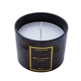 Candlelight Black & gold Redcurrant & Ivy Scented candle, Large