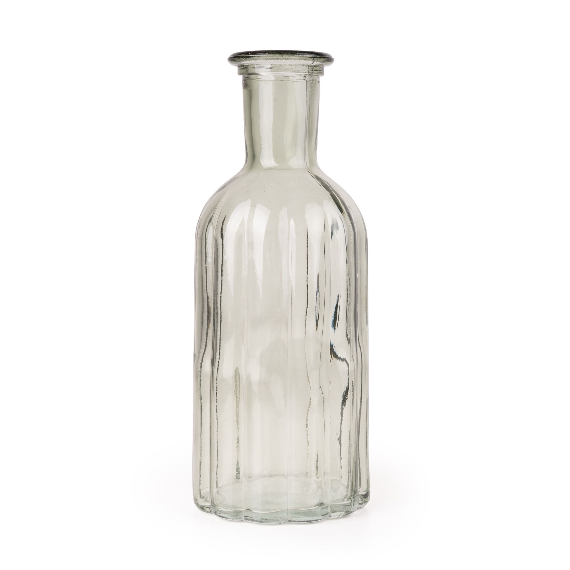 Candlelight Blue Glass Bottle