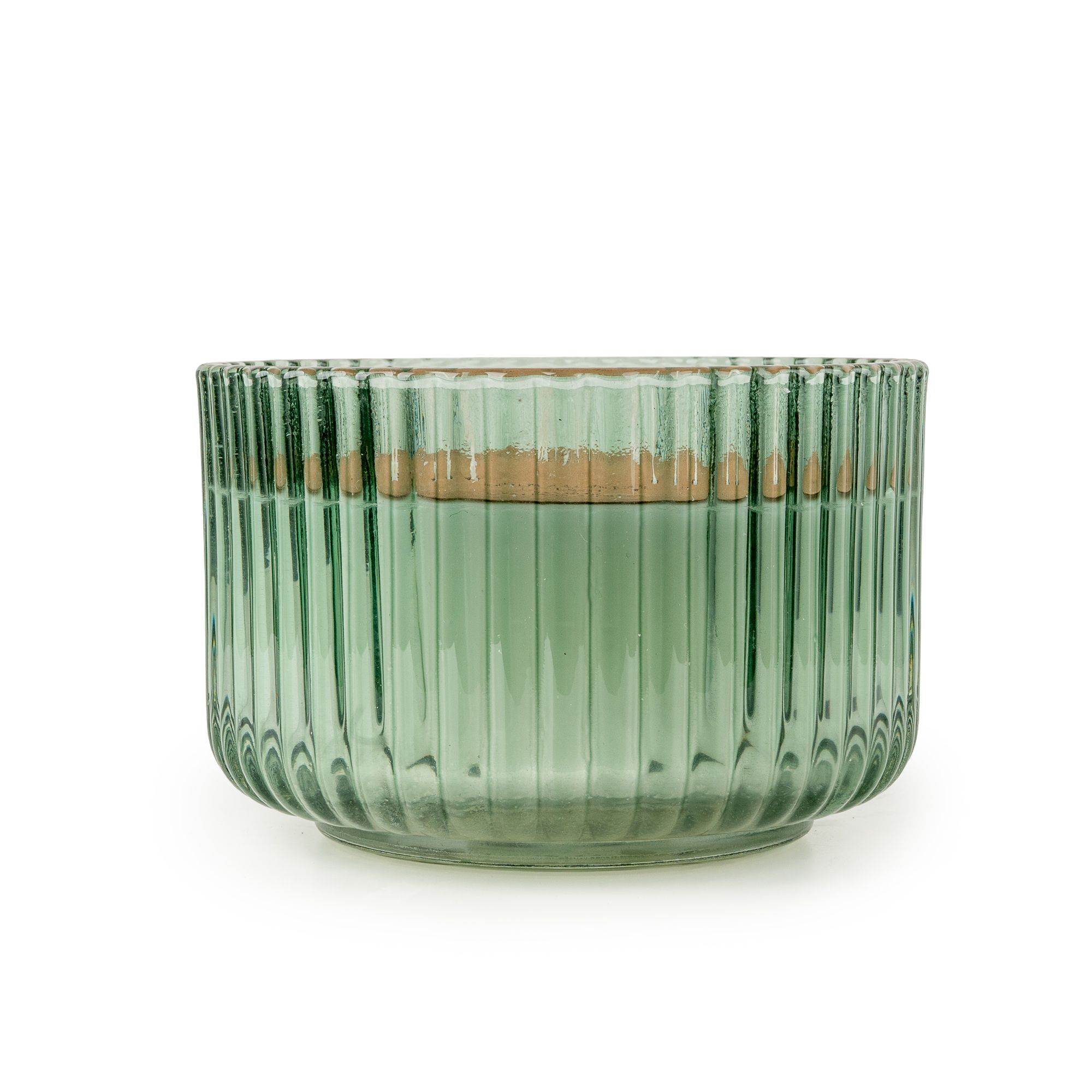 Candlelight Green Ridged Fig & Apple Medium Scented candle