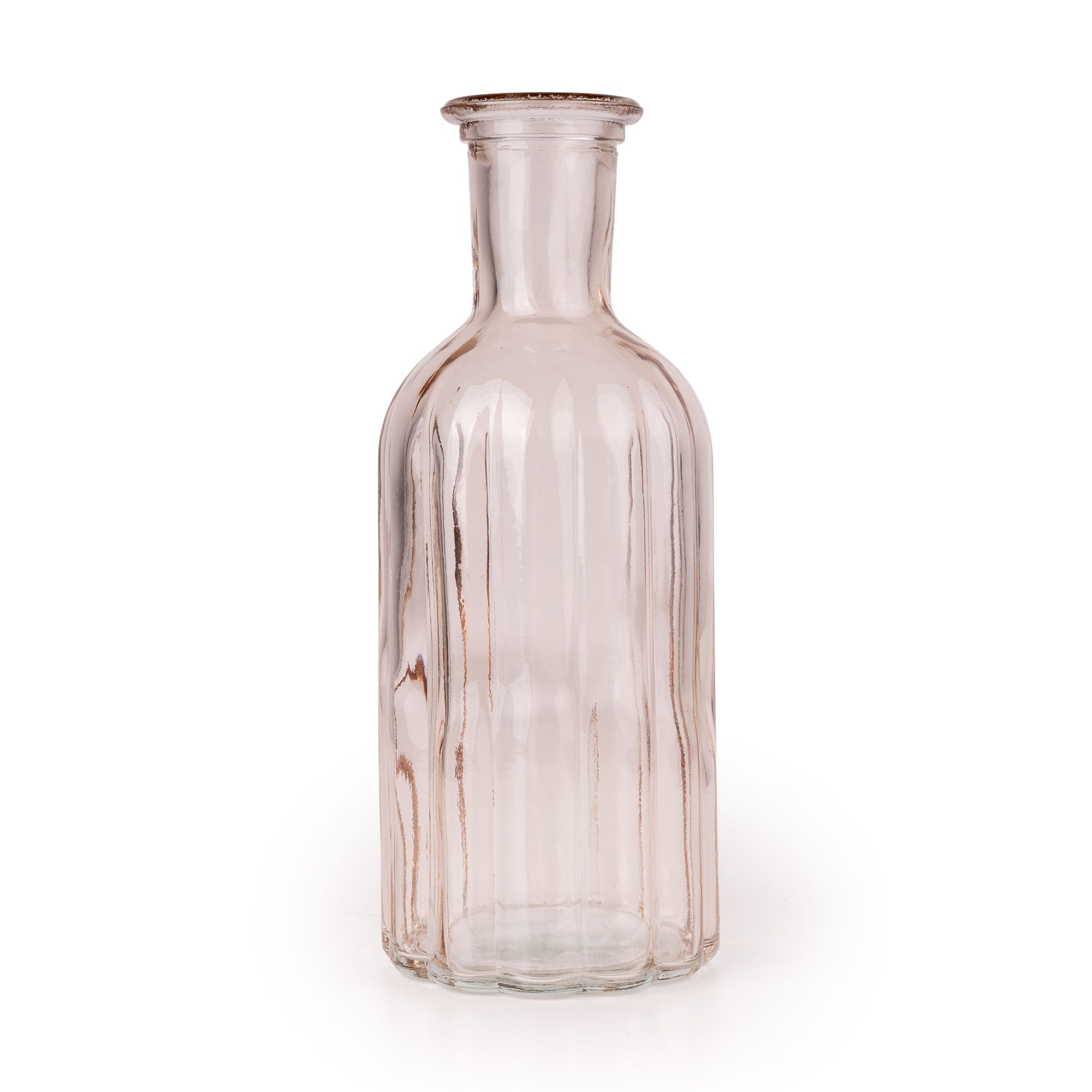 Candlelight Pink Glass Bottle