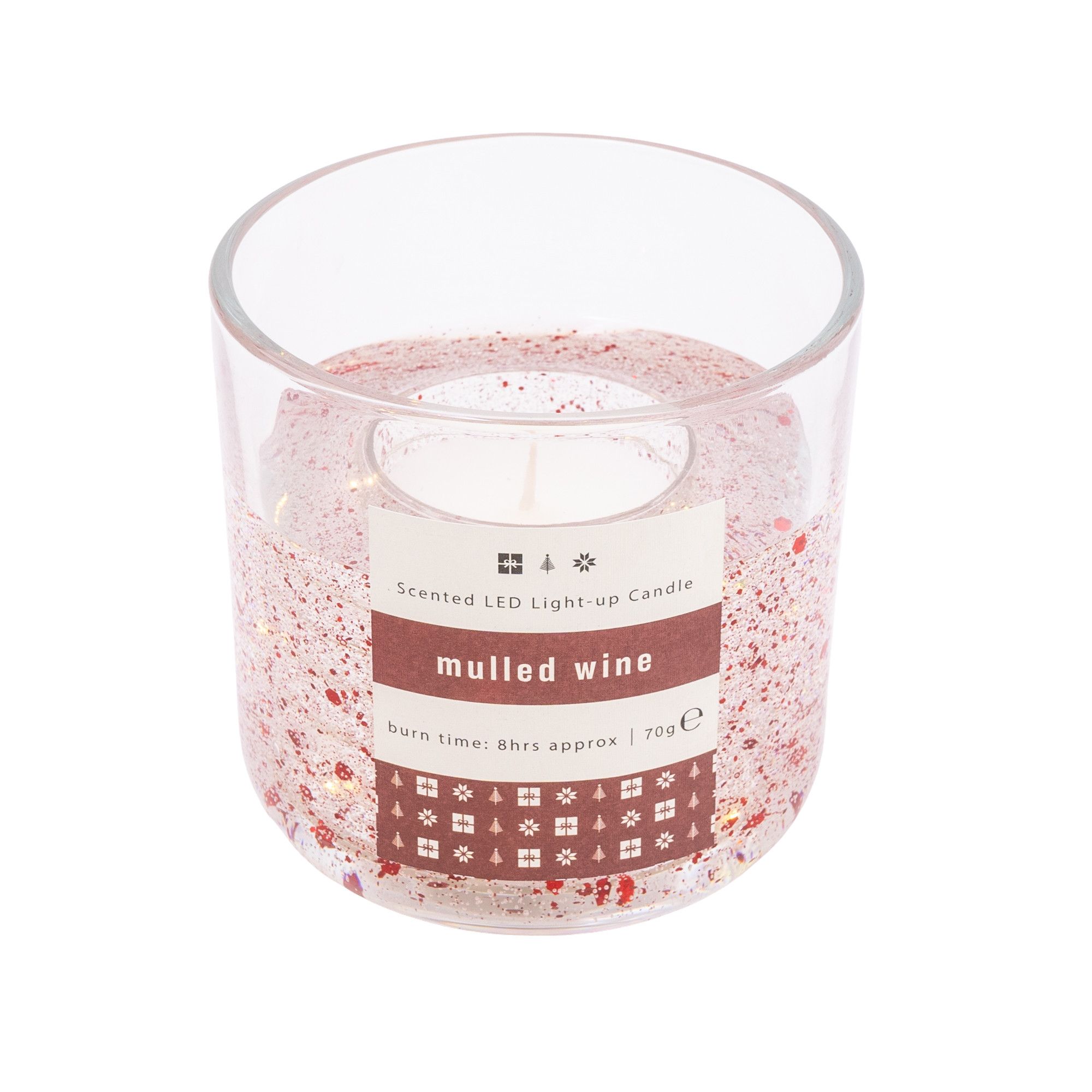 Candlelight Small Mulled wine LED pillar candle