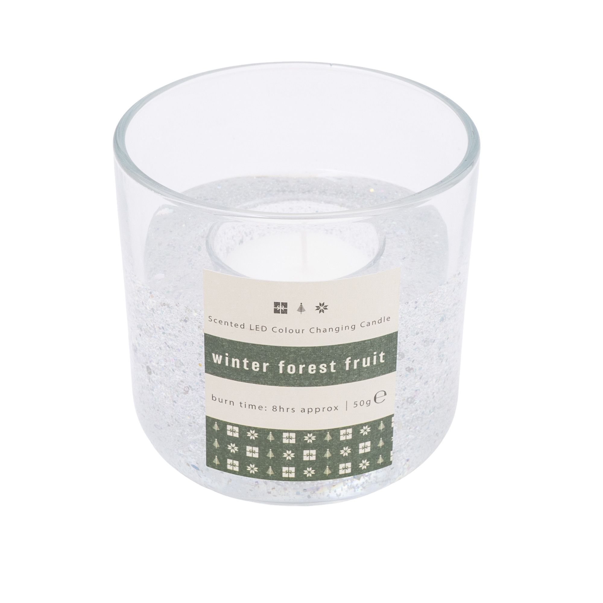 Candlelight Small Winter forest fruits LED pillar candle